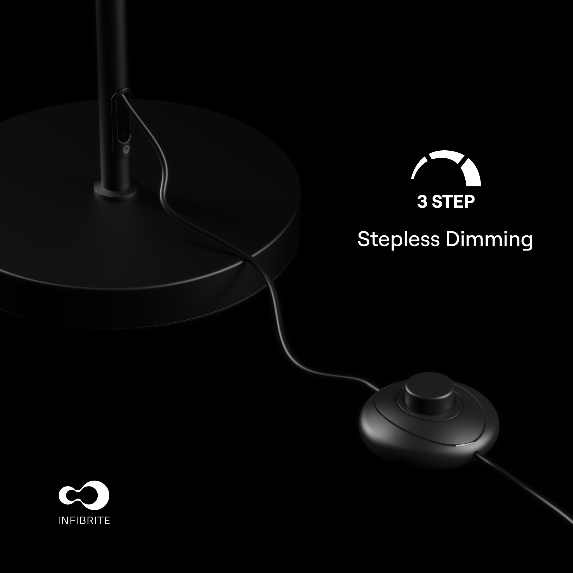 Abstract Art 31W LED Floor Lamp 58 in. - 3000K Warm Illumination- Twisted Circle Design in Matte Black thumbnail 4