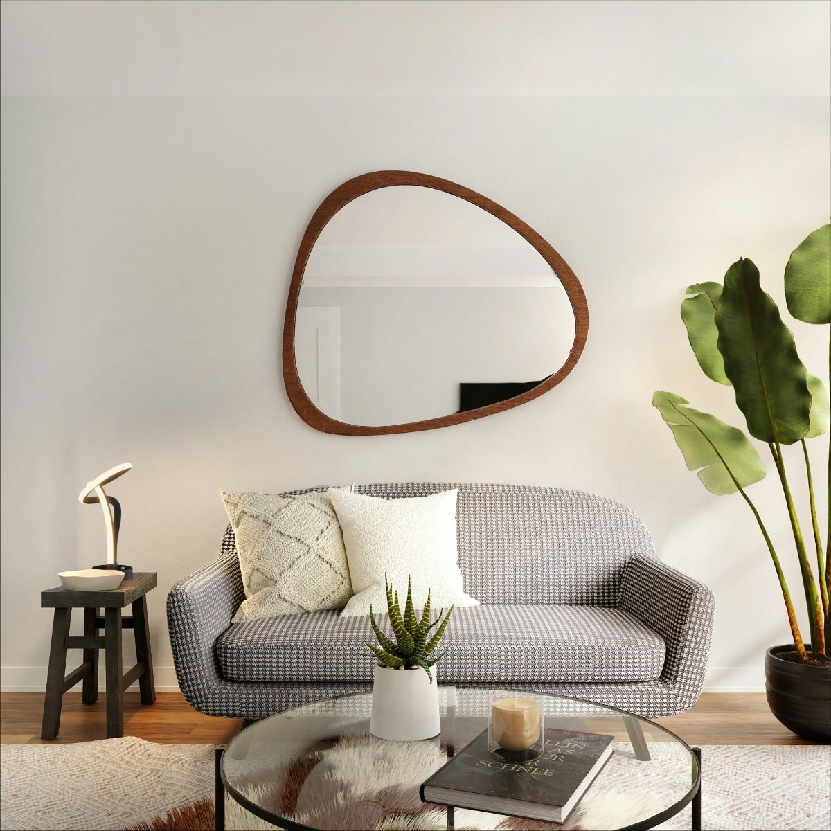 Modern Elegance 12W LED Table Lamp 11 in. - 3000K Soft White - Loop Design in Matte Black and Rose Gold thumbnail 6