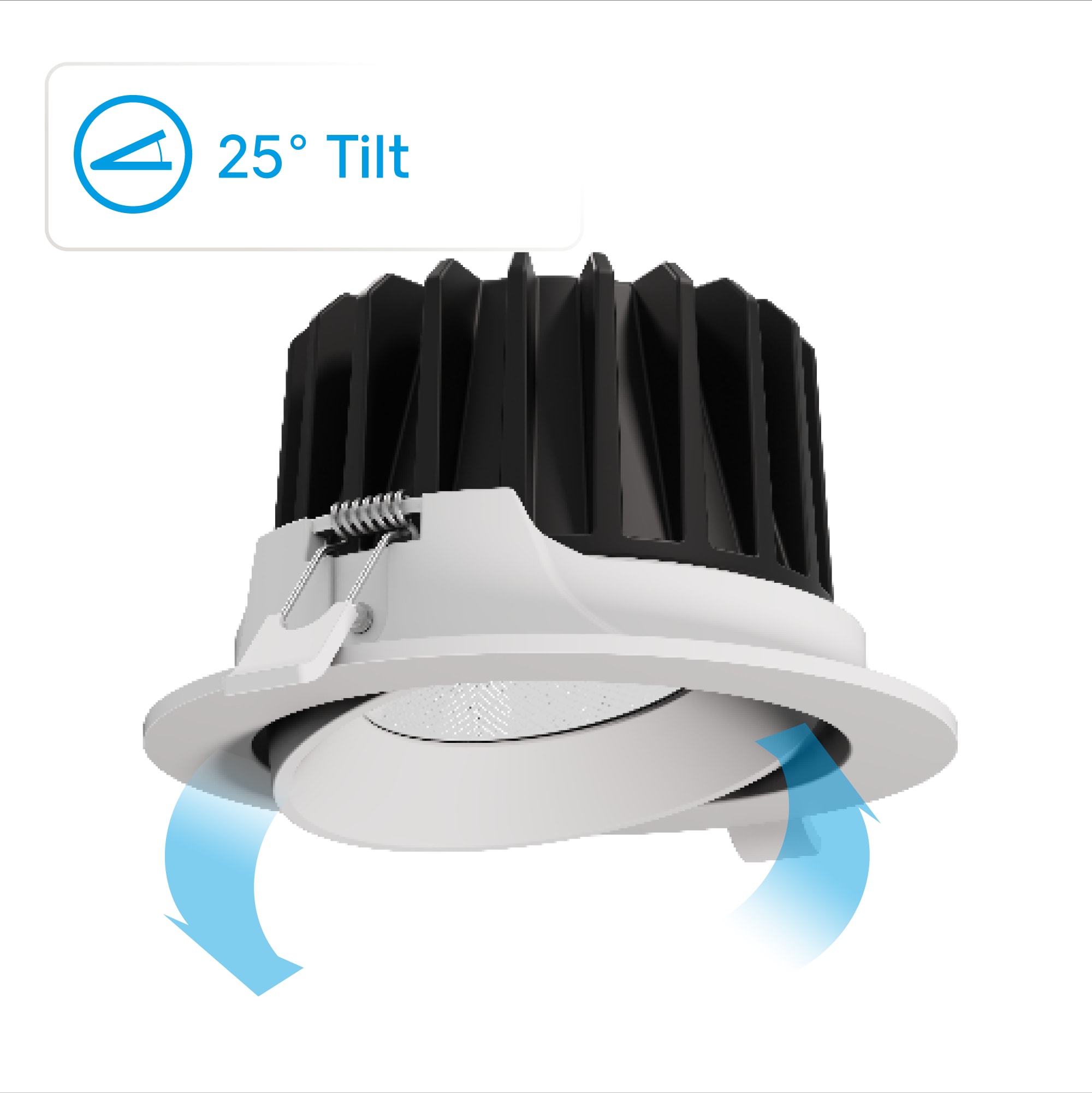 Gimbal 24 Deg Angle 4 Inch 5CCT Selectable White New Construction 12 Watt 960LM 0-10V Dimmable LED Recessed Light 120-277V thumbnail 5