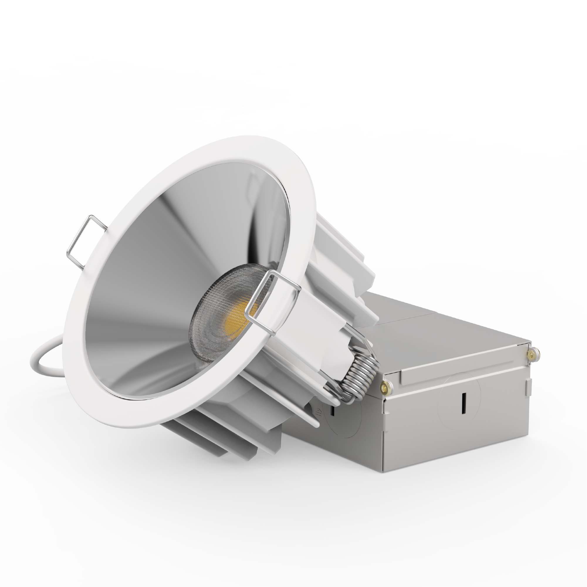 36 Deg Angle 4 Inch 5CCT Selectable White New Construction 12 Watt 960LM 0-10V Dimmable LED Light 120-277V (6 Pack)