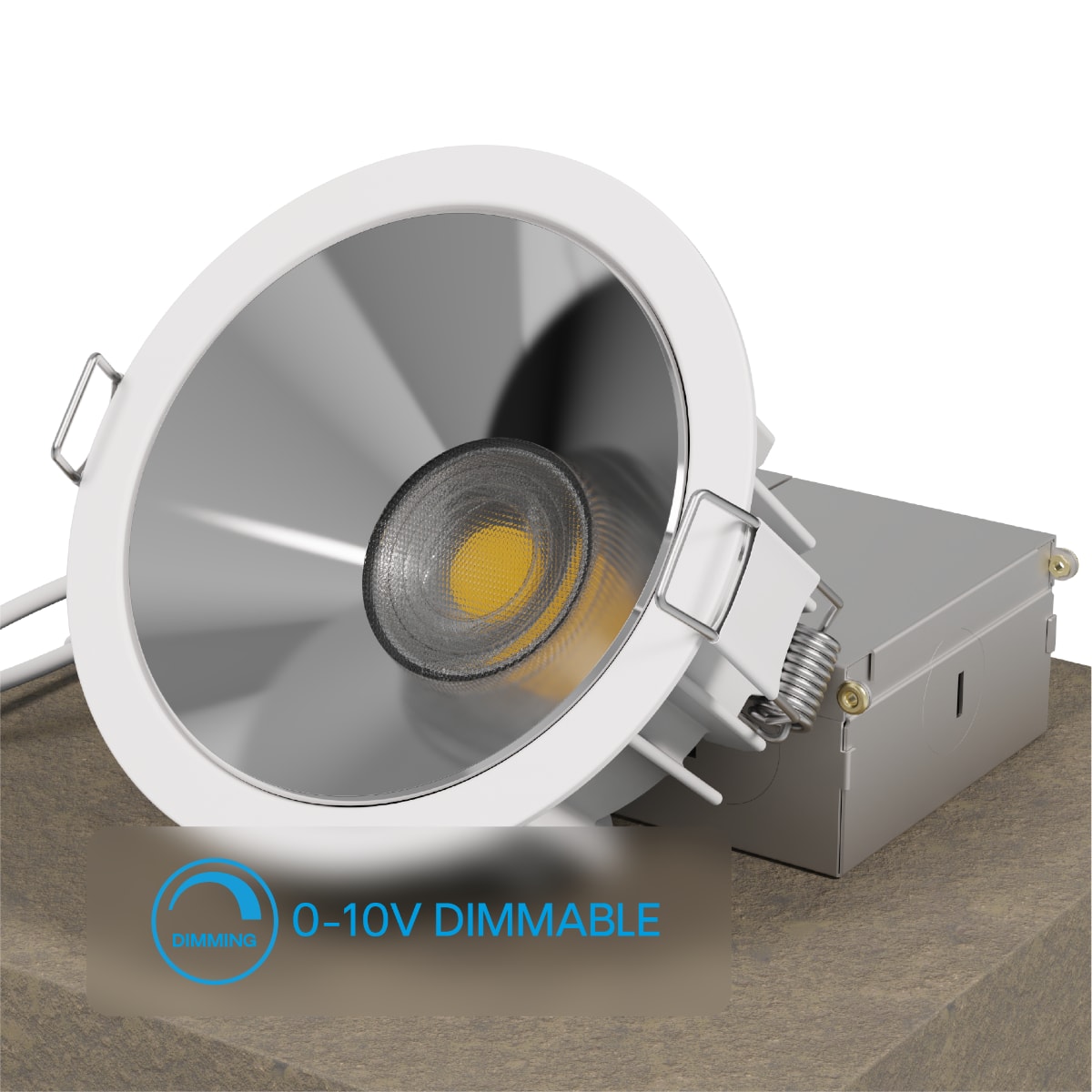 36 Deg Angle 4 Inch 5CCT Selectable White New Construction 12 Watt 960LM 0-10V Dimmable LED Light 120-277V (6 Pack) thumbnail 4