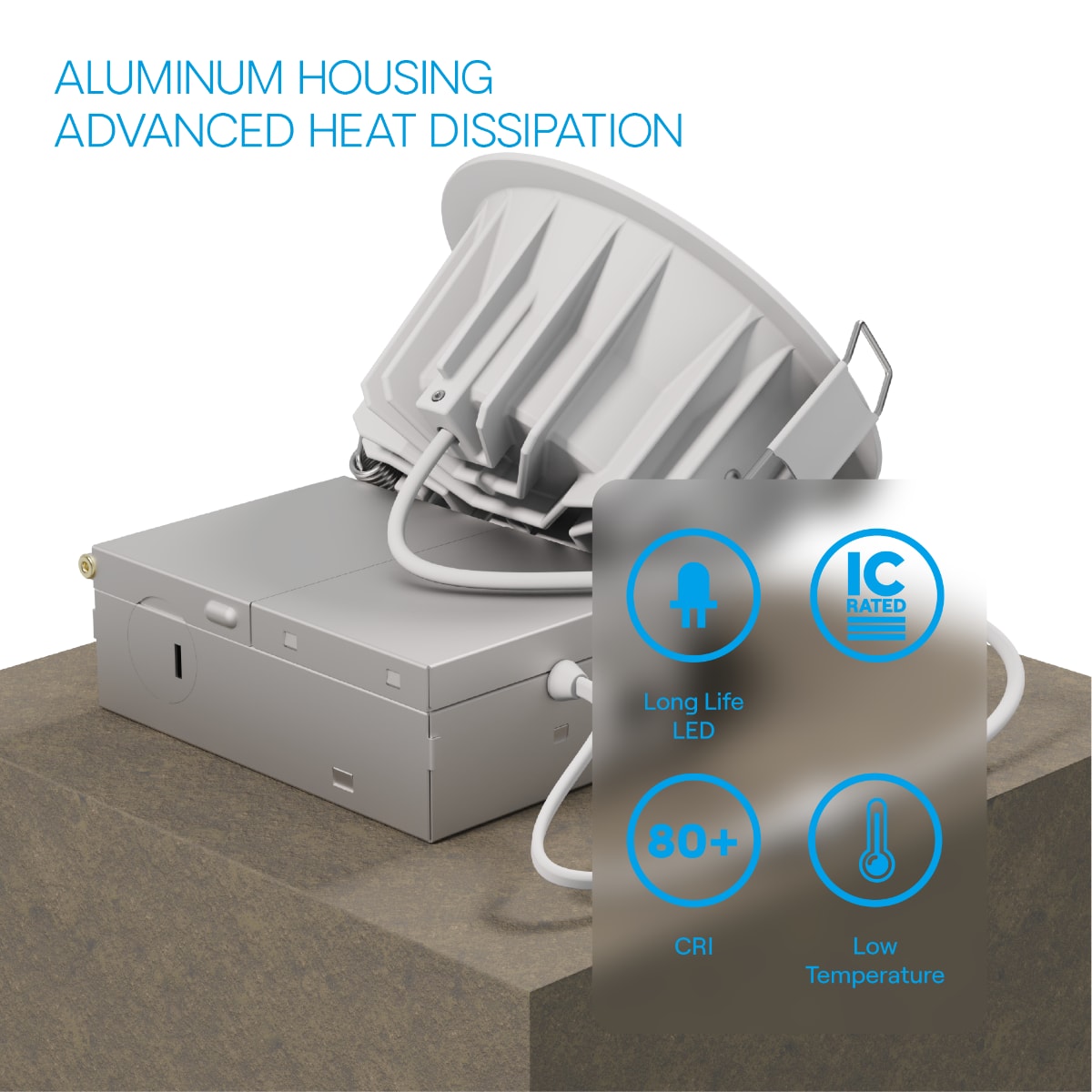 36 Deg Angle 4 Inch 5CCT Selectable White New Construction 12 Watt 960LM 0-10V Dimmable LED Light 120-277V (6 Pack) thumbnail 5