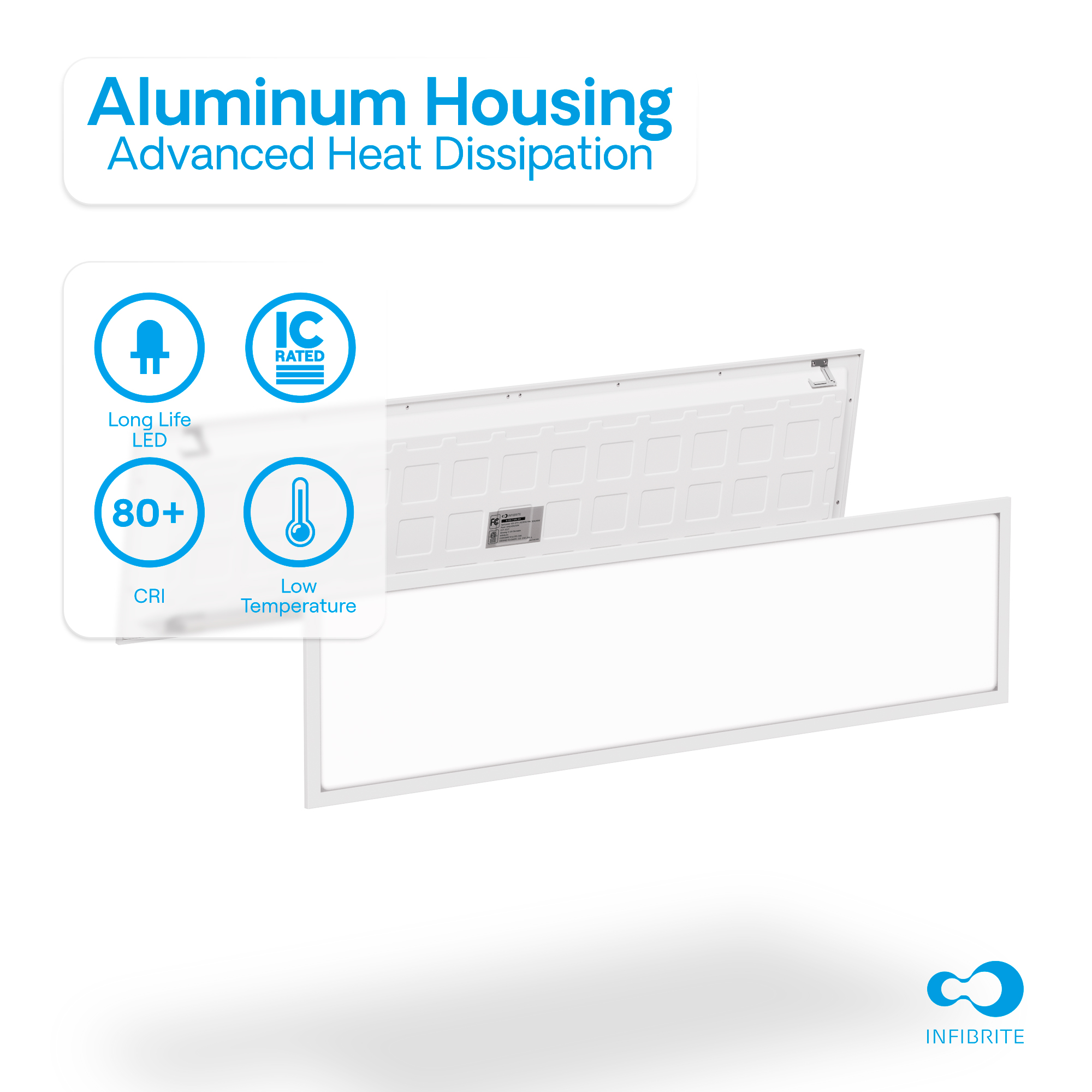 1x4 LED Backlit Panel Light, 25W/34W/42W 3,900/5,200/6,500LM, 3CCT Selectable, 0-10V Dimmable, ETL, FCC, Energy Star, (4 Pack) thumbnail 8