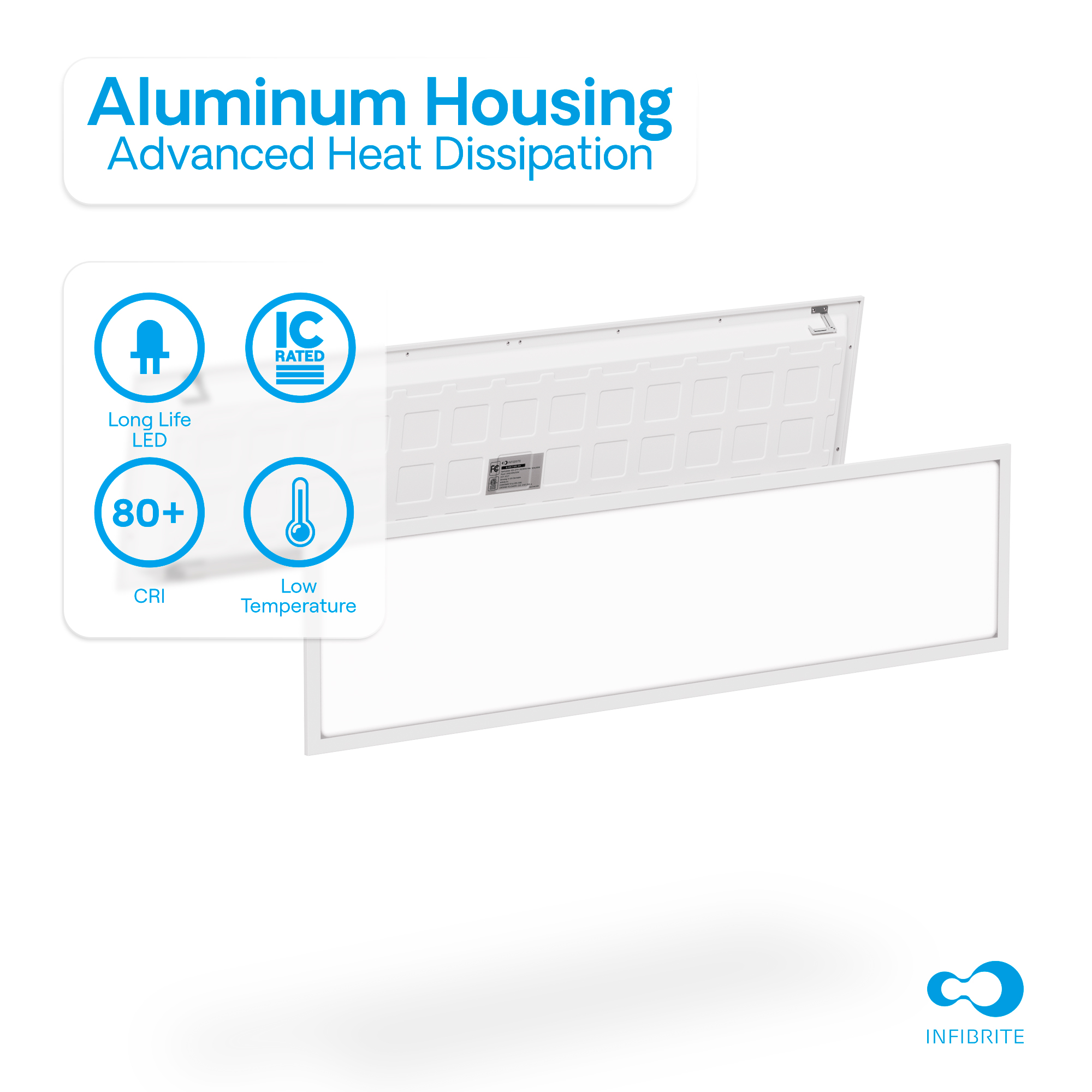 1x4 LED Backlit Panel Light, 25W/34W/42W 3,900/5,200/6,500LM, 5000K Daylight, 0-10V Dimmable, ETL, FCC, Energy Star, (4 Pack) thumbnail 8