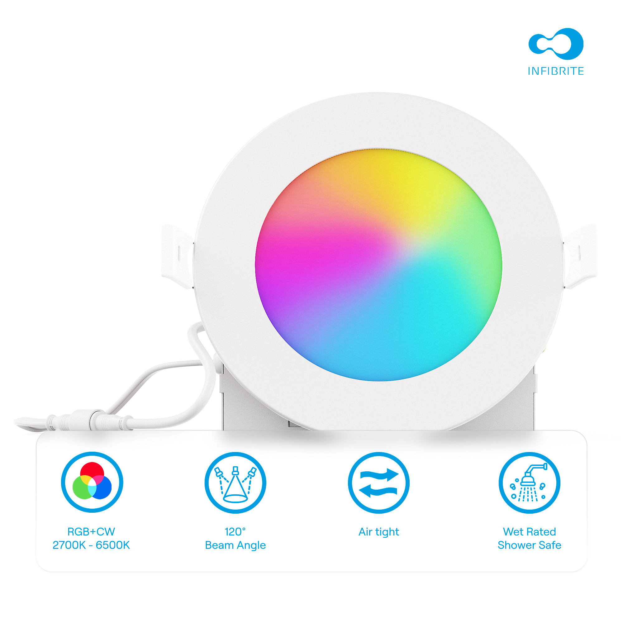 4 Inch WiFi Smart Ultra-Thin LED Recessed Ceiling Light 9W 810LM Dimmable with Junction Box, Easy Install, App & Voice Control, Alexa/Google Compatible, FCC, ETL, Energy Star, Wet Rated (6 P thumbnail 6