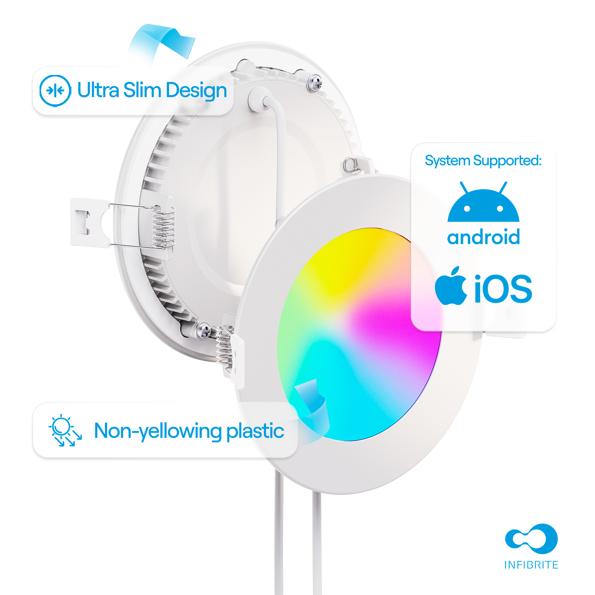 4 Inch WiFi Smart Ultra-Thin LED Recessed Ceiling Light 9W 810LM Dimmable with Junction Box, Easy Install, App & Voice Control, Alexa/Google Compatible, FCC, ETL, Energy Star, Wet Rated (6 P thumbnail 8