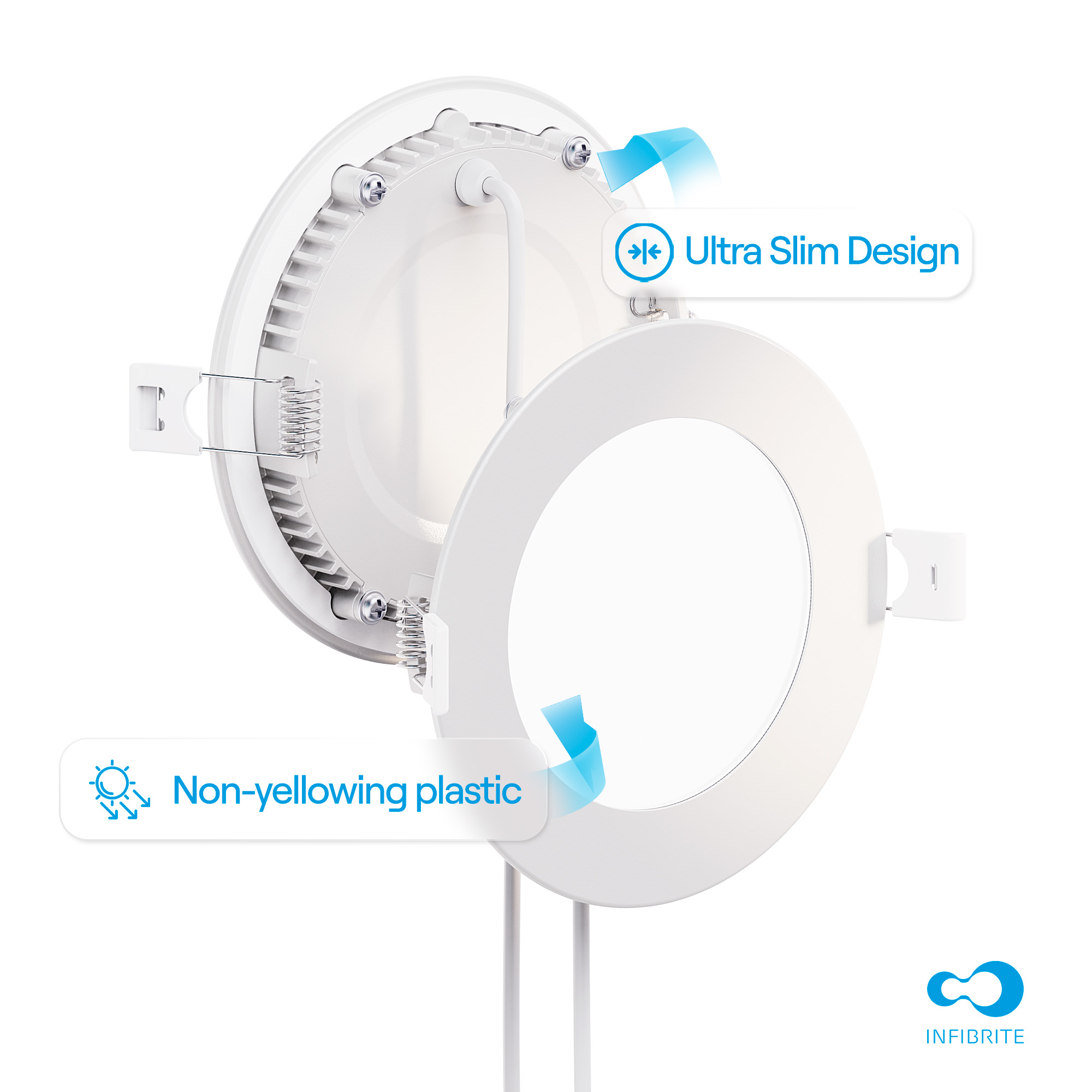 4 Inch 4000K Cool White 9W 750 Lumens Ultra-Thin LED Recessed Ceiling Downlight with Junction Box, Flush Mount, Dimmable, Canless, Wet Rated (6 Pack), Easy Install, 75W Eqv, FCC, ETL & Energ thumbnail 8