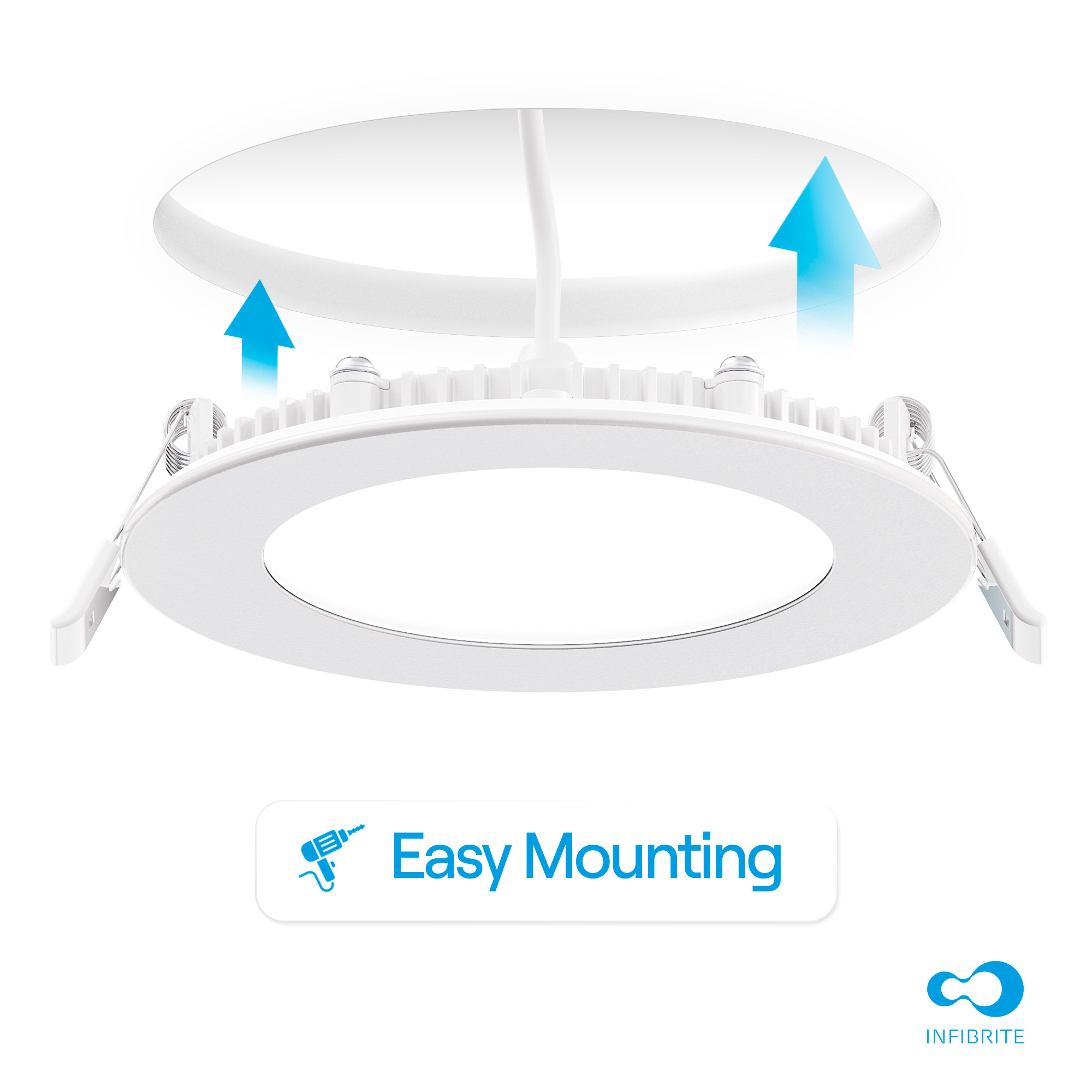 4 Inch 5000K Daylight White 9W 750 Lumens Ultra-Thin LED Recessed Ceiling Downlight with Junction Box, Flush Mount, Dimmable, Canless, Wet Rated (6 Pack), Easy Install, 75W Eqv, FCC, ETL & E thumbnail 8