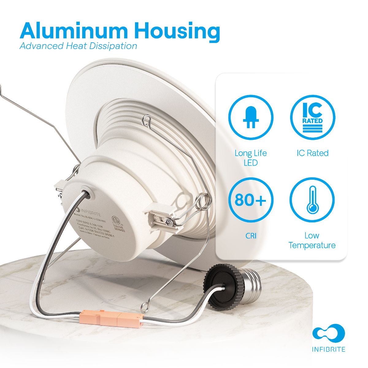 5 & 6 Inch Smart Recessed Light, Color Changing and Tunable White, WiFi Retrofit LED Downlight E26 Base, No Hub, Works with Alexa and Google, Dimmable, 1100LM, CRI90, RGBCW, Wet Rated