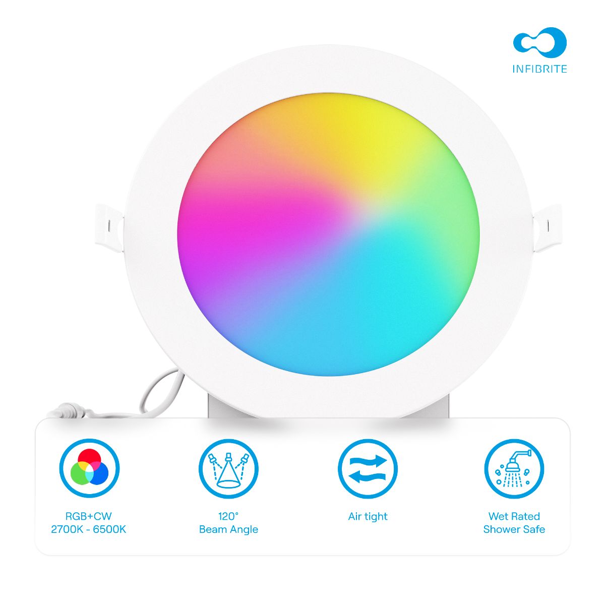 6 Inch WiFi Smart Ultra-Thin LED Recessed Ceiling Light 12W 1100LM Dimmable with Junction Box, Easy Install, App & Voice Control, Alexa/Google Compatible, FCC, ETL, Energy Star, Wet Rated (1 thumbnail 7