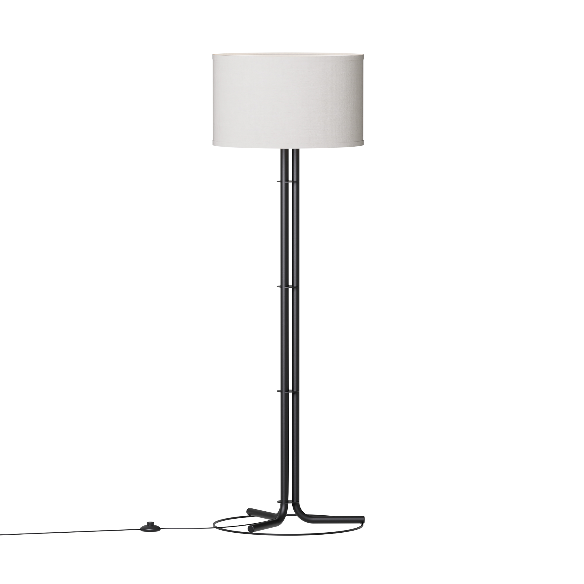 Classic Elegance 62 in. Floor Lamp with Cylindrical Shade - Warm Ambient Lighting