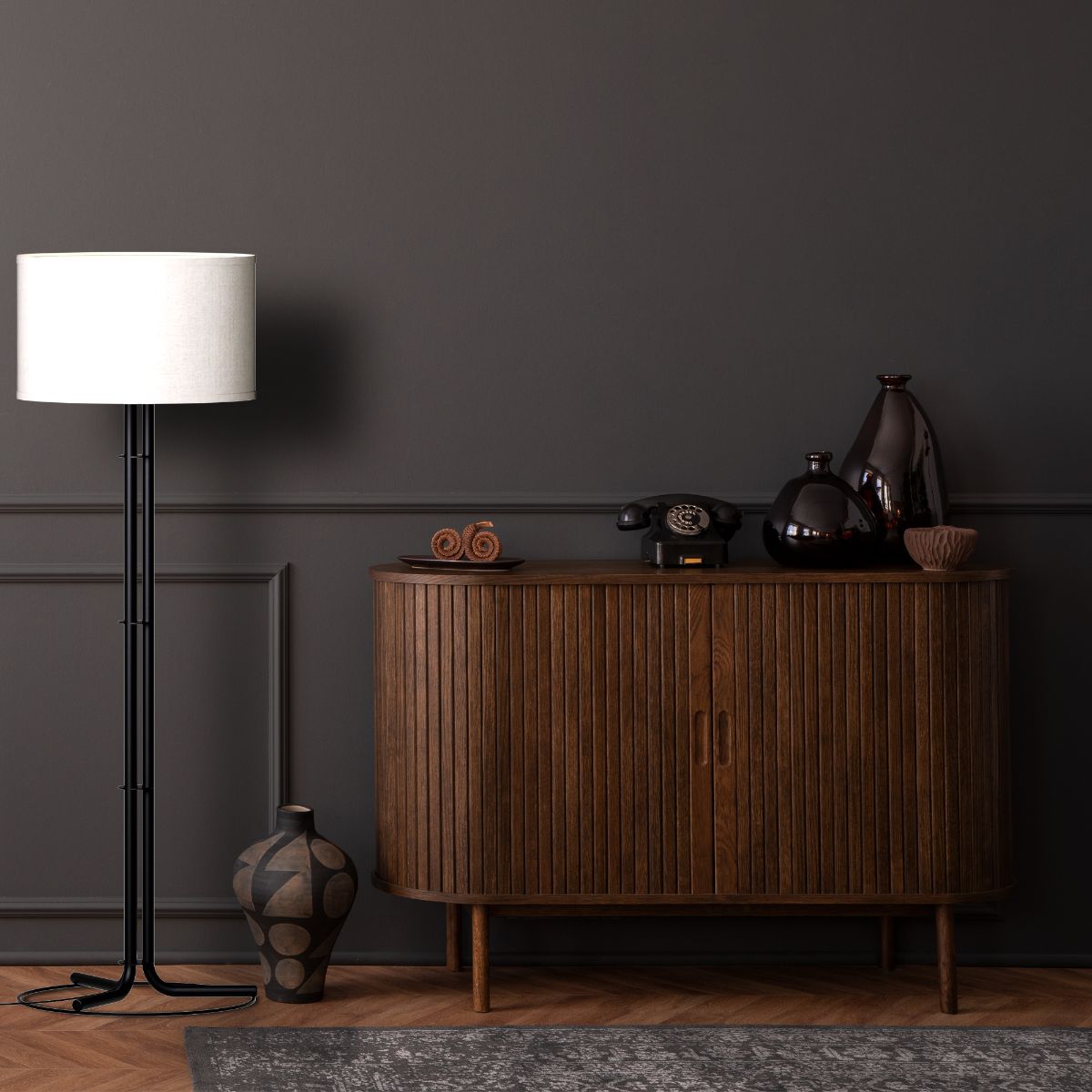 Classic Elegance 62 in. Floor Lamp with Cylindrical Shade - Warm Ambient Lighting thumbnail 4