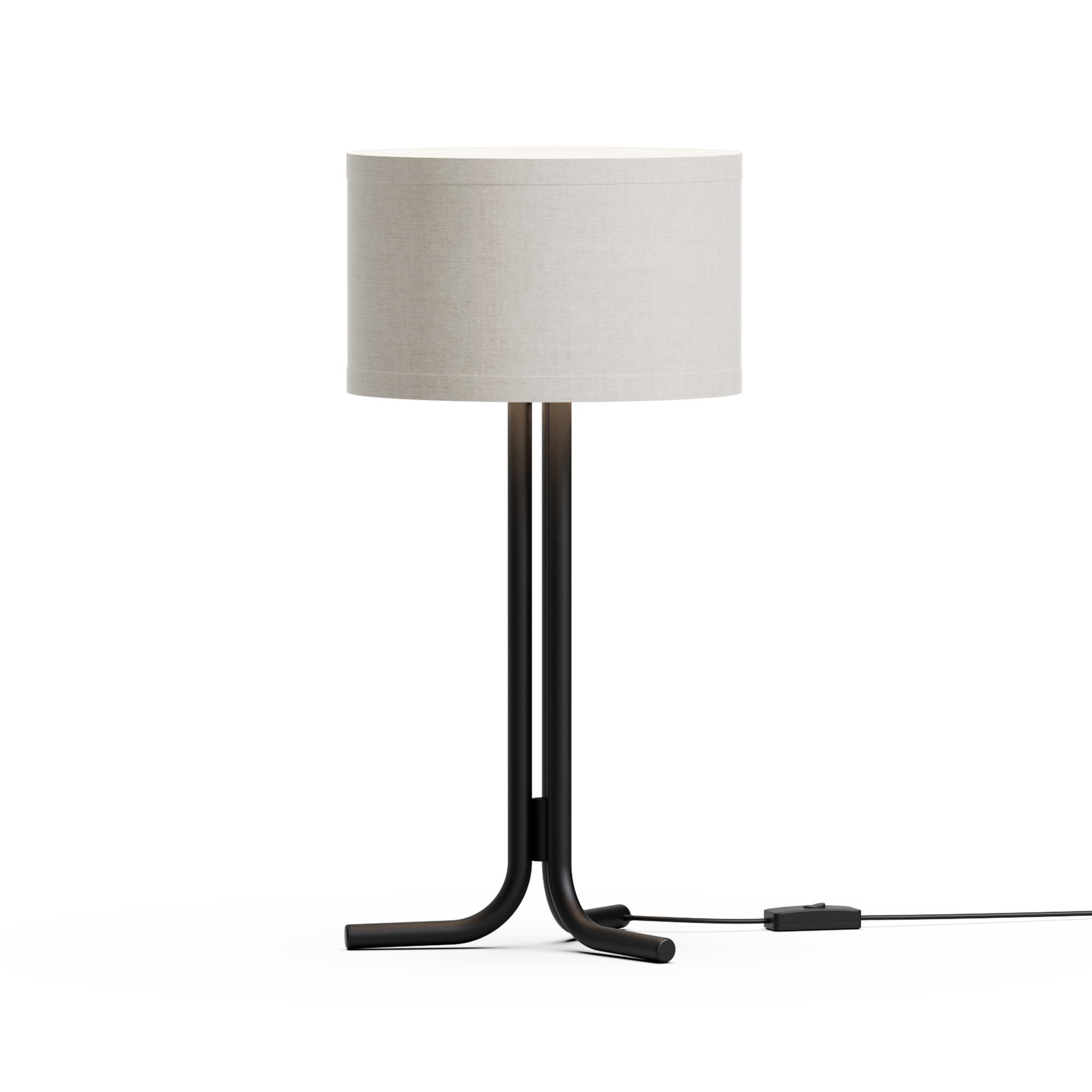 Classic Elegance 20 in. Table Lamp with Cylindrical Shade - Warm Ambient Lighting