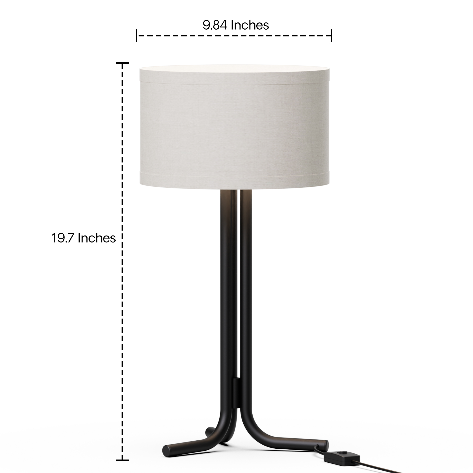 Classic Elegance 20 in. Table Lamp with Cylindrical Shade - Warm Ambient Lighting thumbnail 6