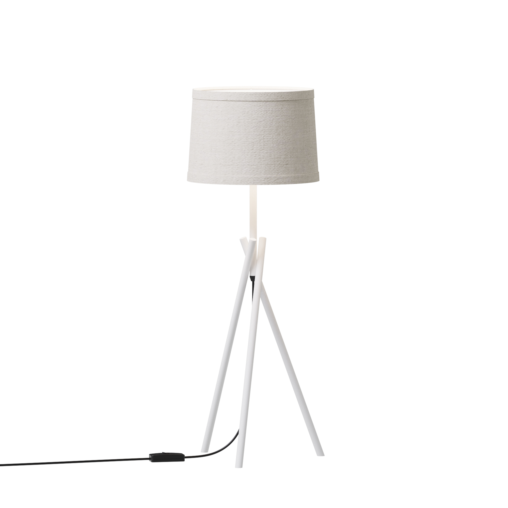Sleek Crossed 26 in. Legs Table Lamp with Fabric Shade - E26 Bulb Friendly- Subtle Elegance