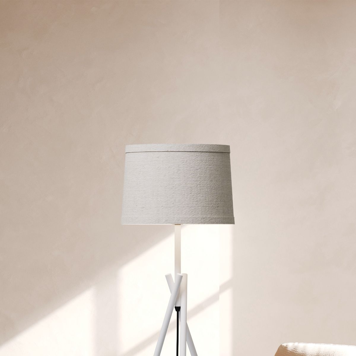 Sleek Crossed 26 in. Legs Table Lamp with Fabric Shade - E26 Bulb Friendly- Subtle Elegance