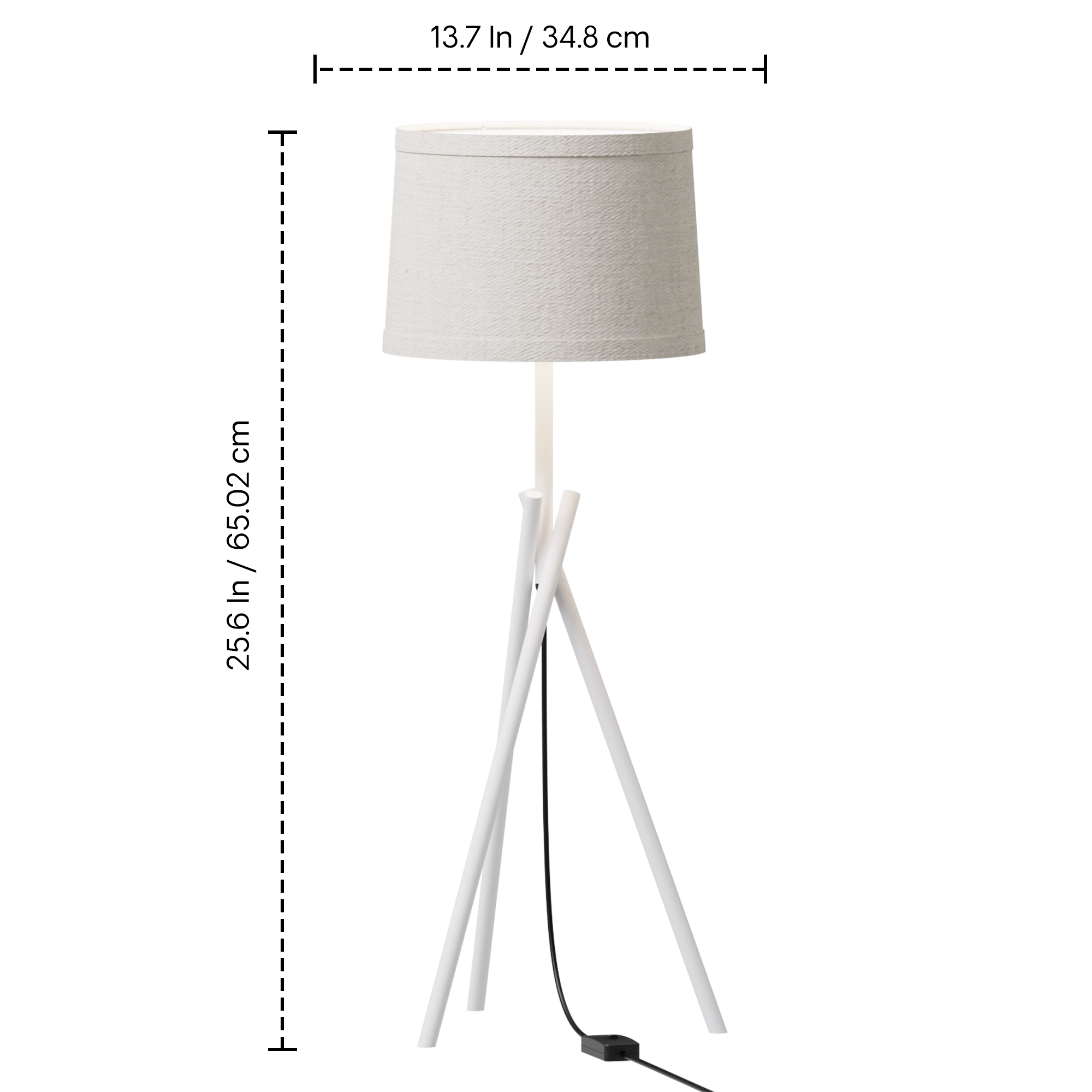 Sleek Crossed 26 in. Legs Table Lamp with Fabric Shade - E26 Bulb Friendly- Subtle Elegance thumbnail 7