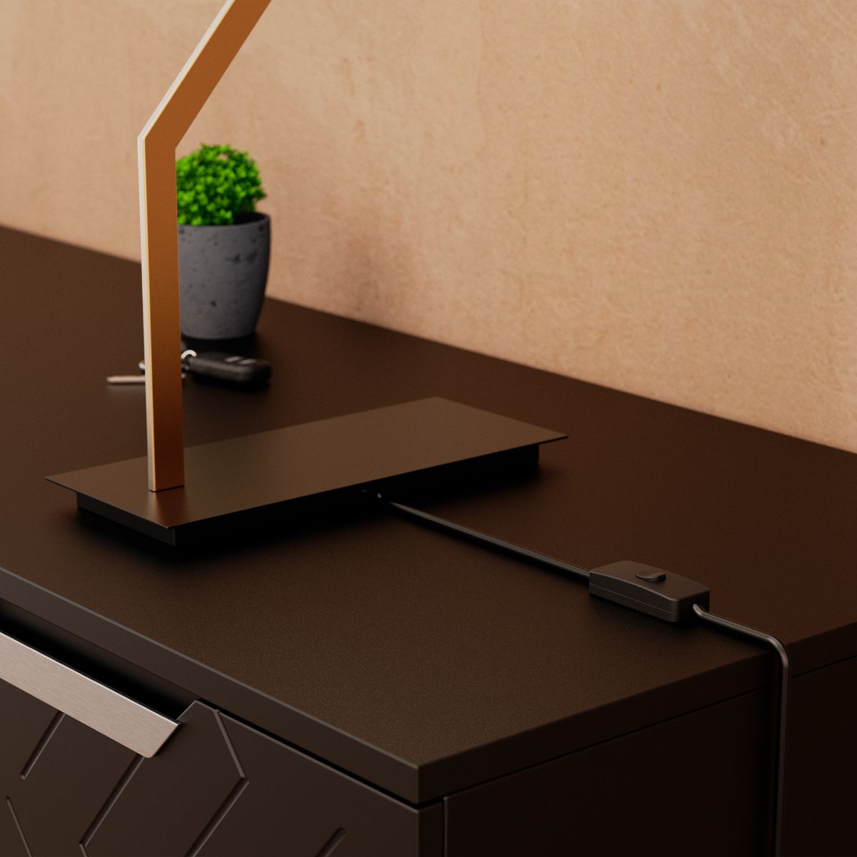 Angled Brass Table Lamp with Textured Shade - 25 in. - E26 Bulb Compatible - Modern Elegance