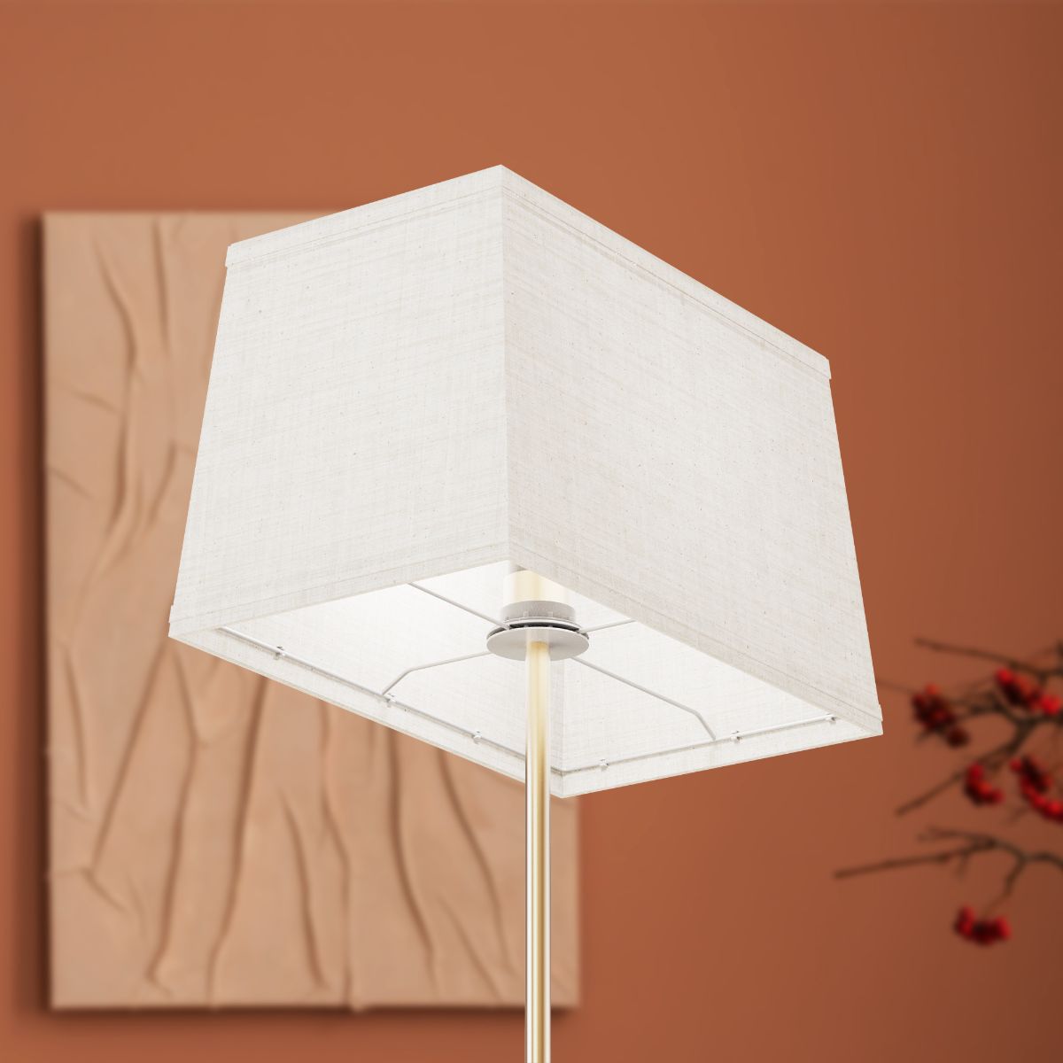 Classic Square Table Lamp with Textured Shade - 24 in. - E26 Bulb Compatible - Timeless Appeal