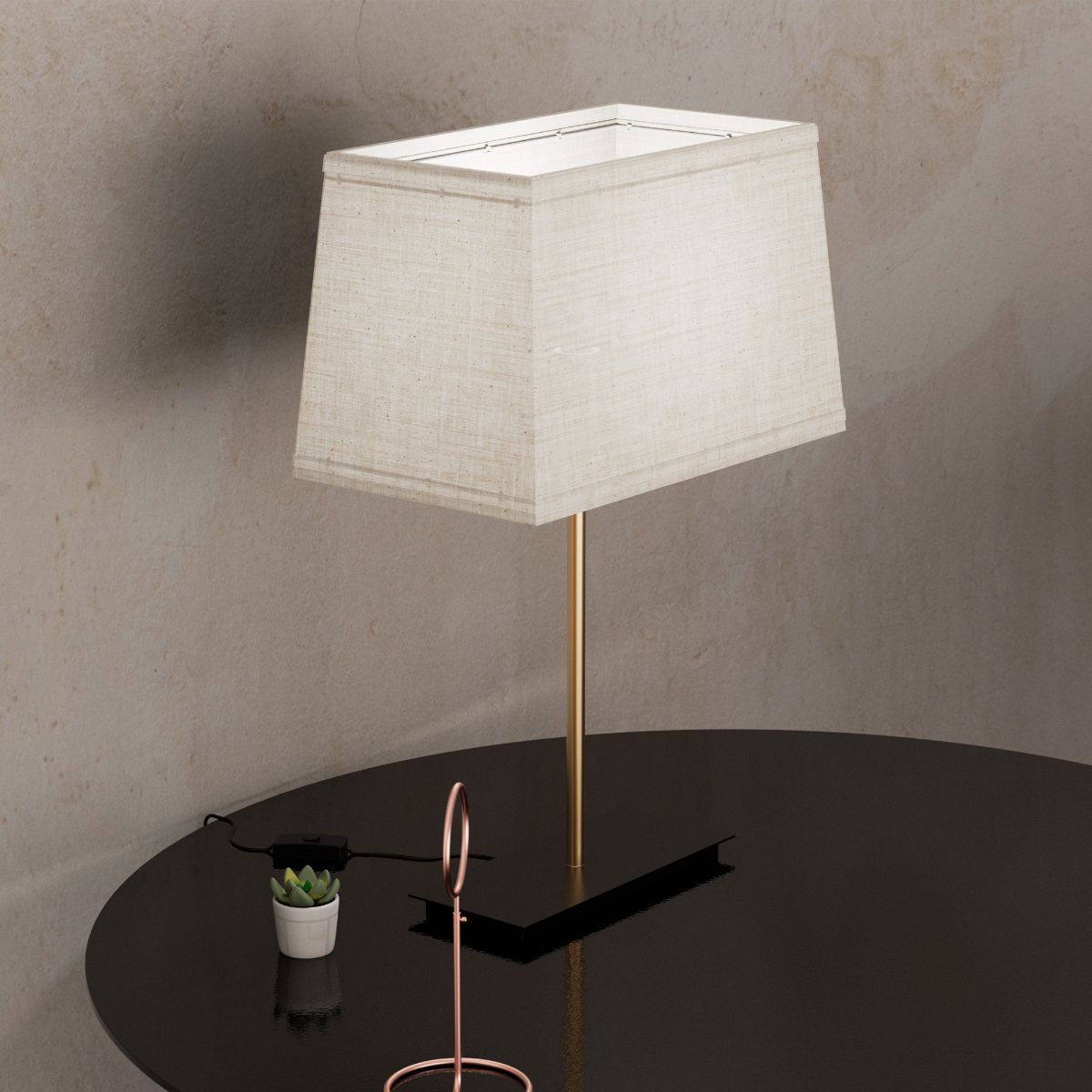 Classic Square Table Lamp with Textured Shade - 24 in. - E26 Bulb Compatible - Timeless Appeal