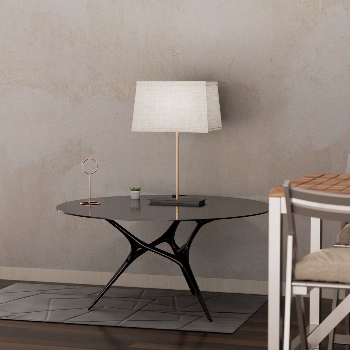 Classic Square Table Lamp with Textured Shade - 24 in. - E26 Bulb Compatible - Timeless Appeal thumbnail 5