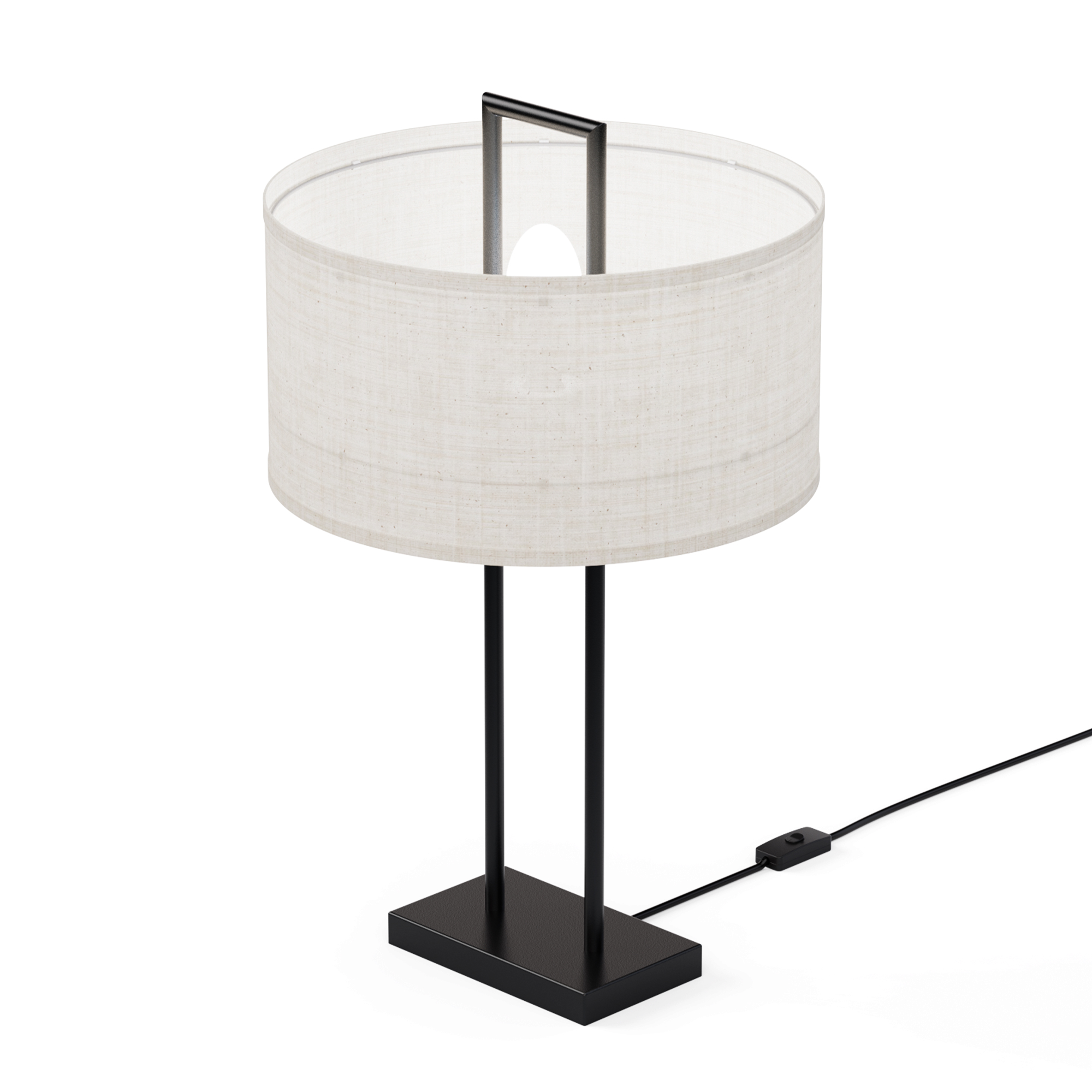 Modern Structure Table Lamp with Textured Shade - 25 in. - E26 Bulb Compatible - Chic Design