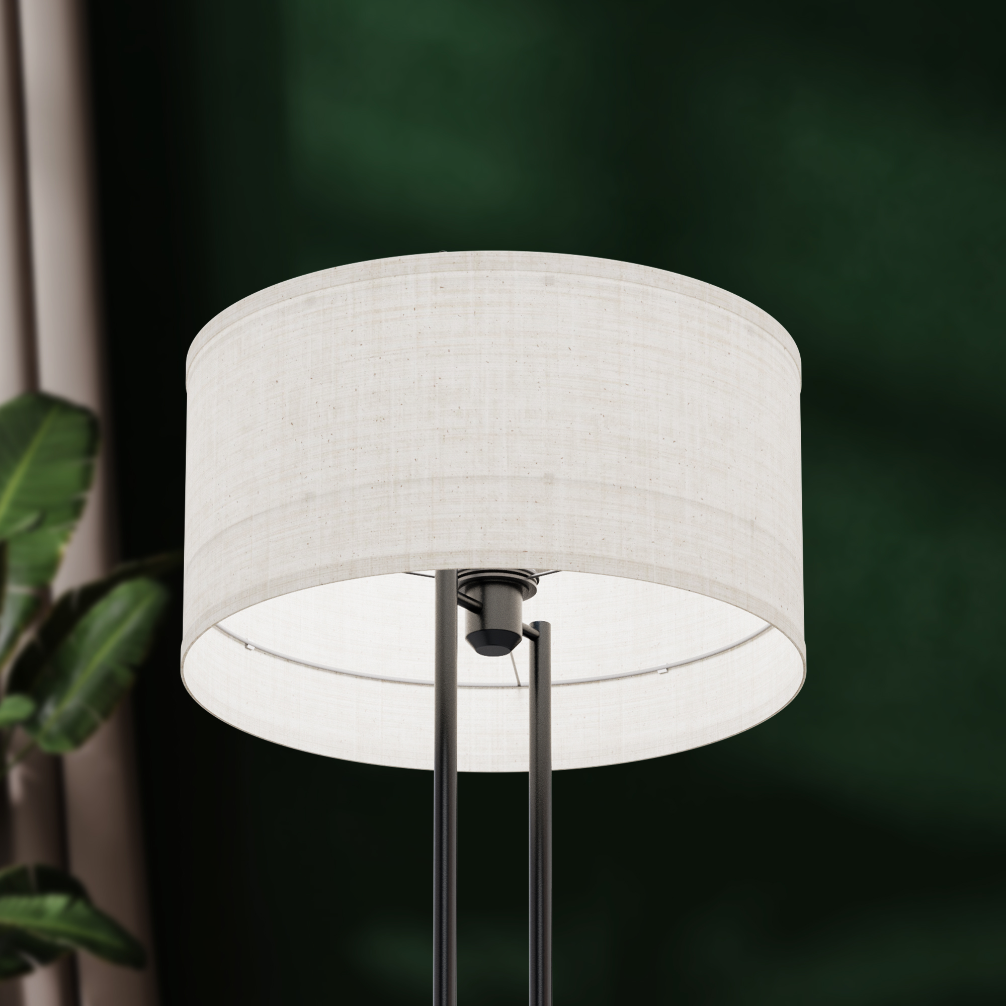 Modern Structure Table Lamp with Textured Shade - 25 in. - E26 Bulb Compatible - Chic Design