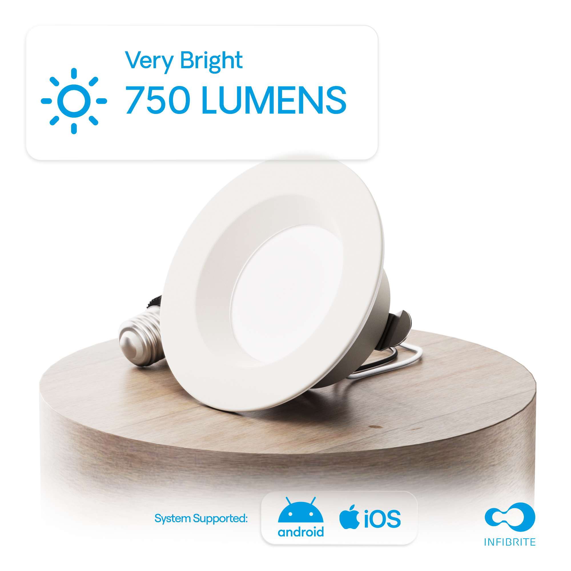 4 Inch 4000K Recessed Retrofit LED, Dimmable, Wet Rated, Ceiling Light Kit (Includes E26 Connector), Cool White, 9W, 750LM, Sleek Series thumbnail 4