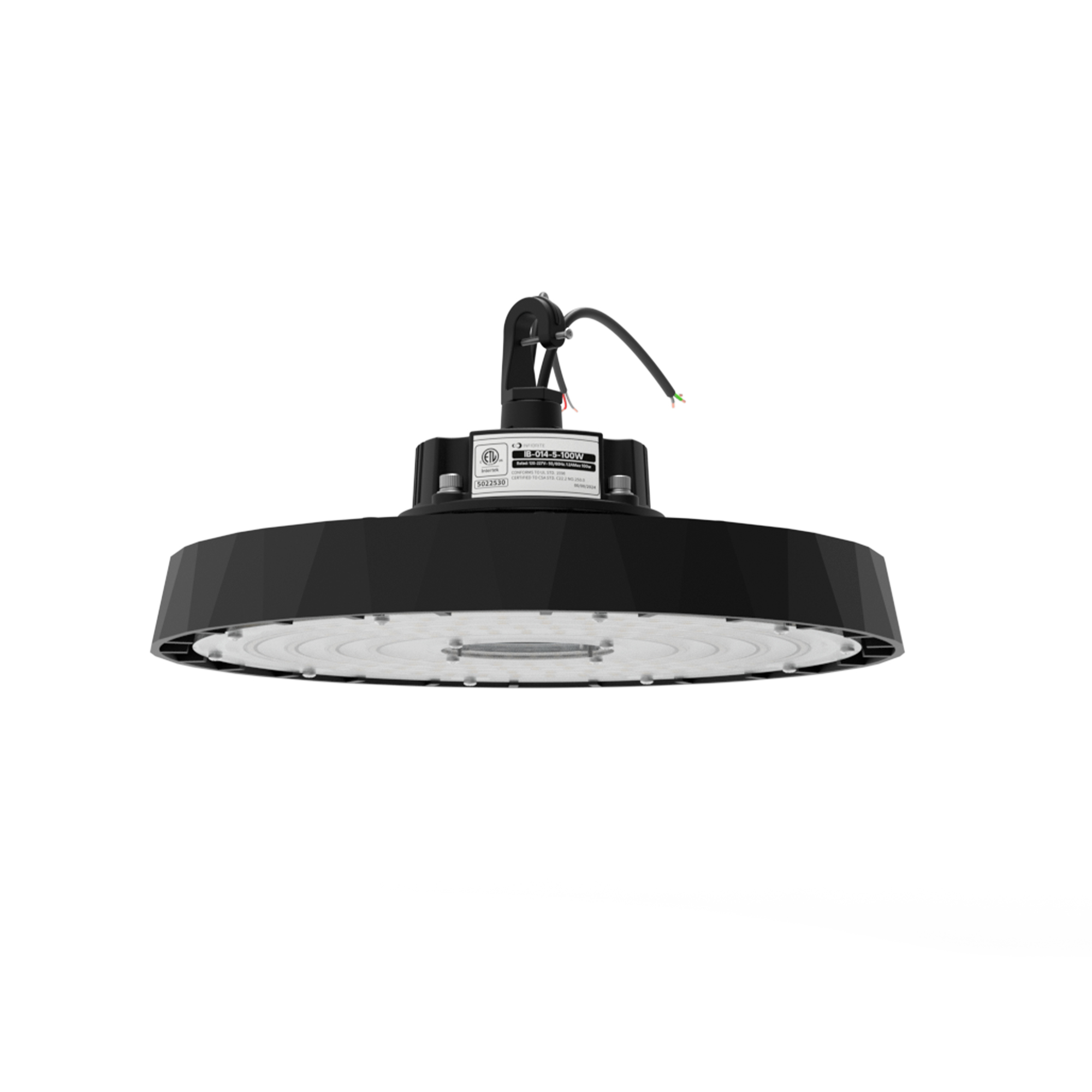 UFO LED High Bay Light, 100W 16,000LM, 5000K Daylight, 0-10V Dimmable, ETL Listed