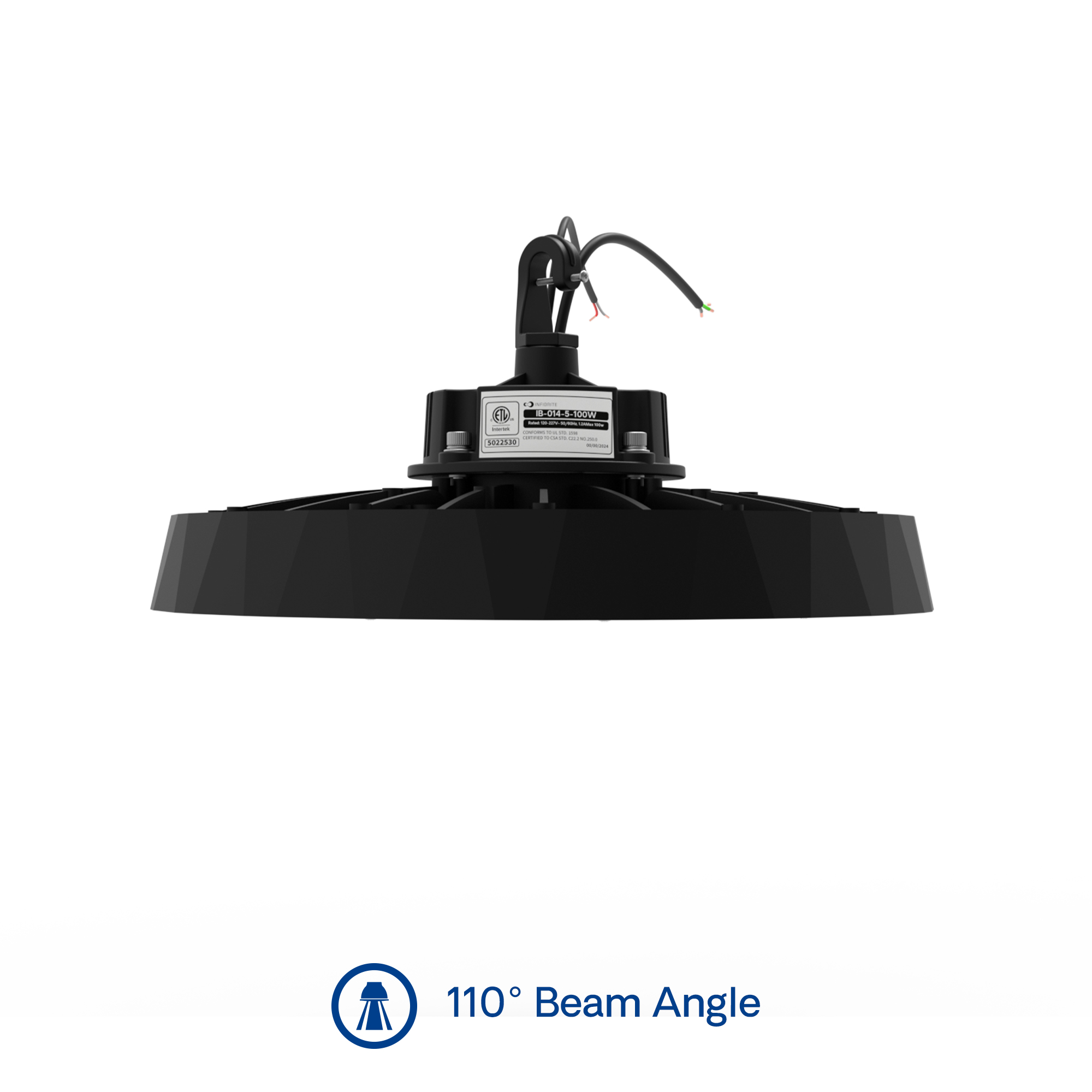 UFO LED High Bay Light, 100W 16,000LM, 5000K Daylight, 0-10V Dimmable, ETL Listed thumbnail 4