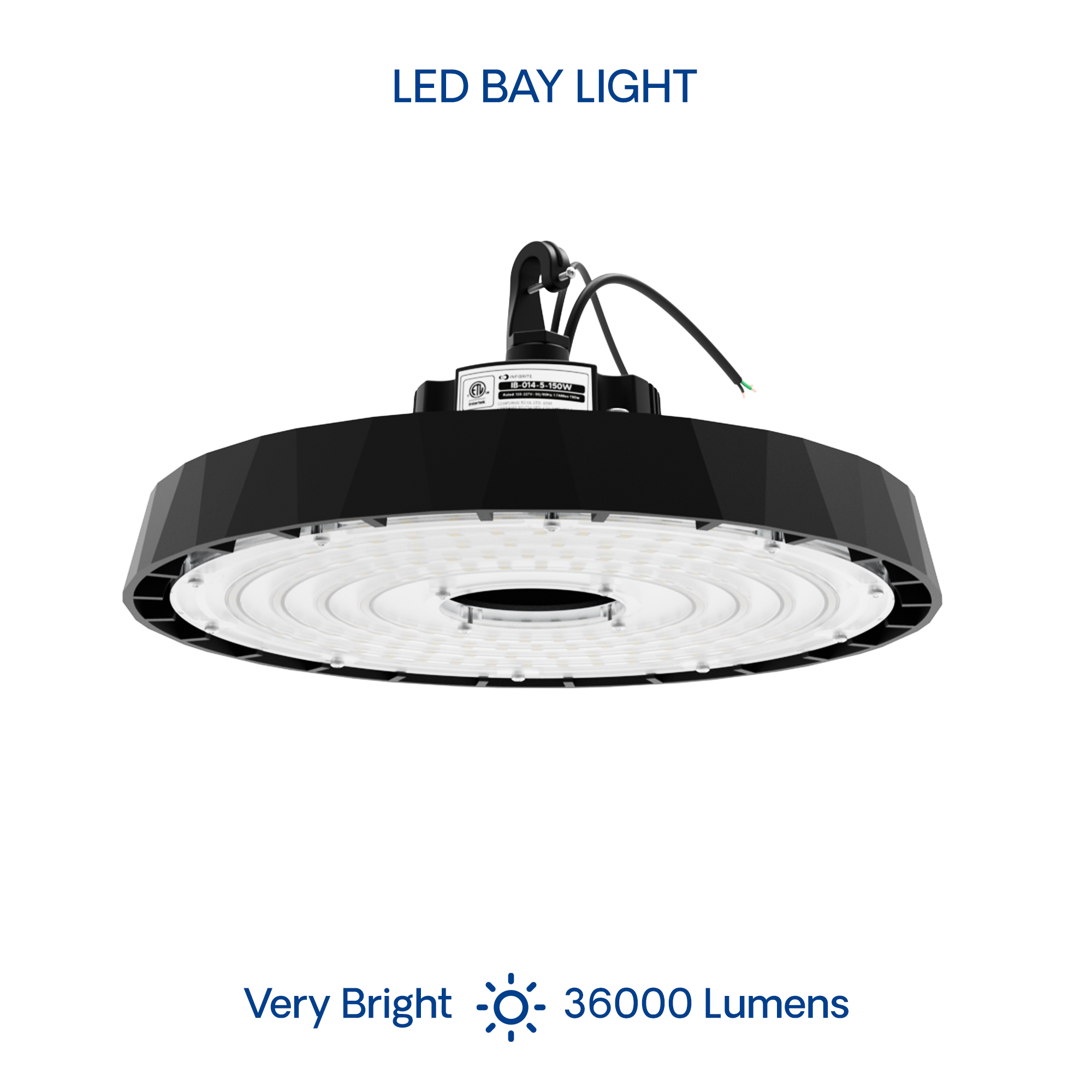 UFO LED High Bay Light, 200W 32,000LM, 5000K Daylight, 0-10V Dimmable, ETL Listed