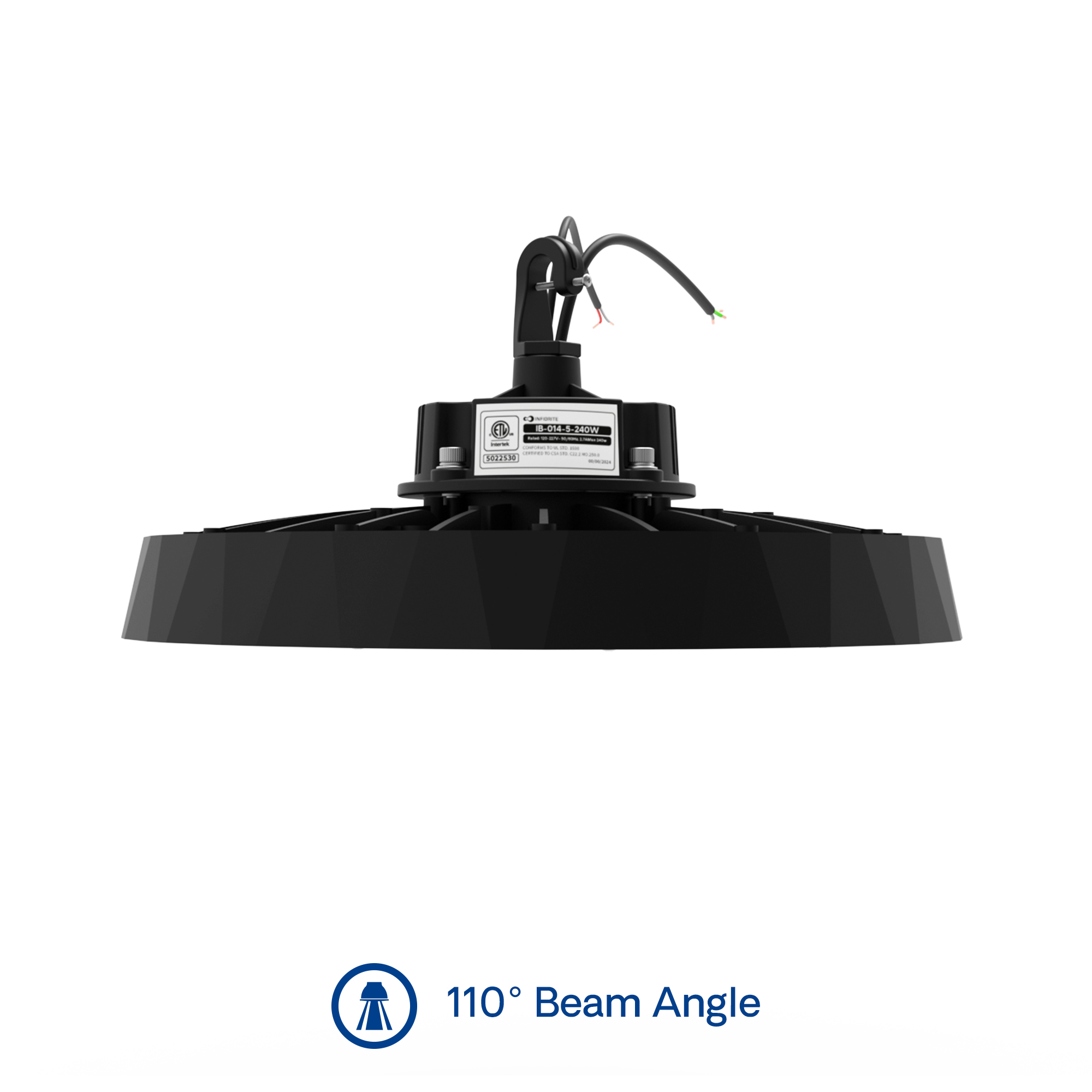 UFO LED High Bay Light, 240W 38,400LM, 5000K Daylight, 0-10V Dimmable, ETL Listed thumbnail 4