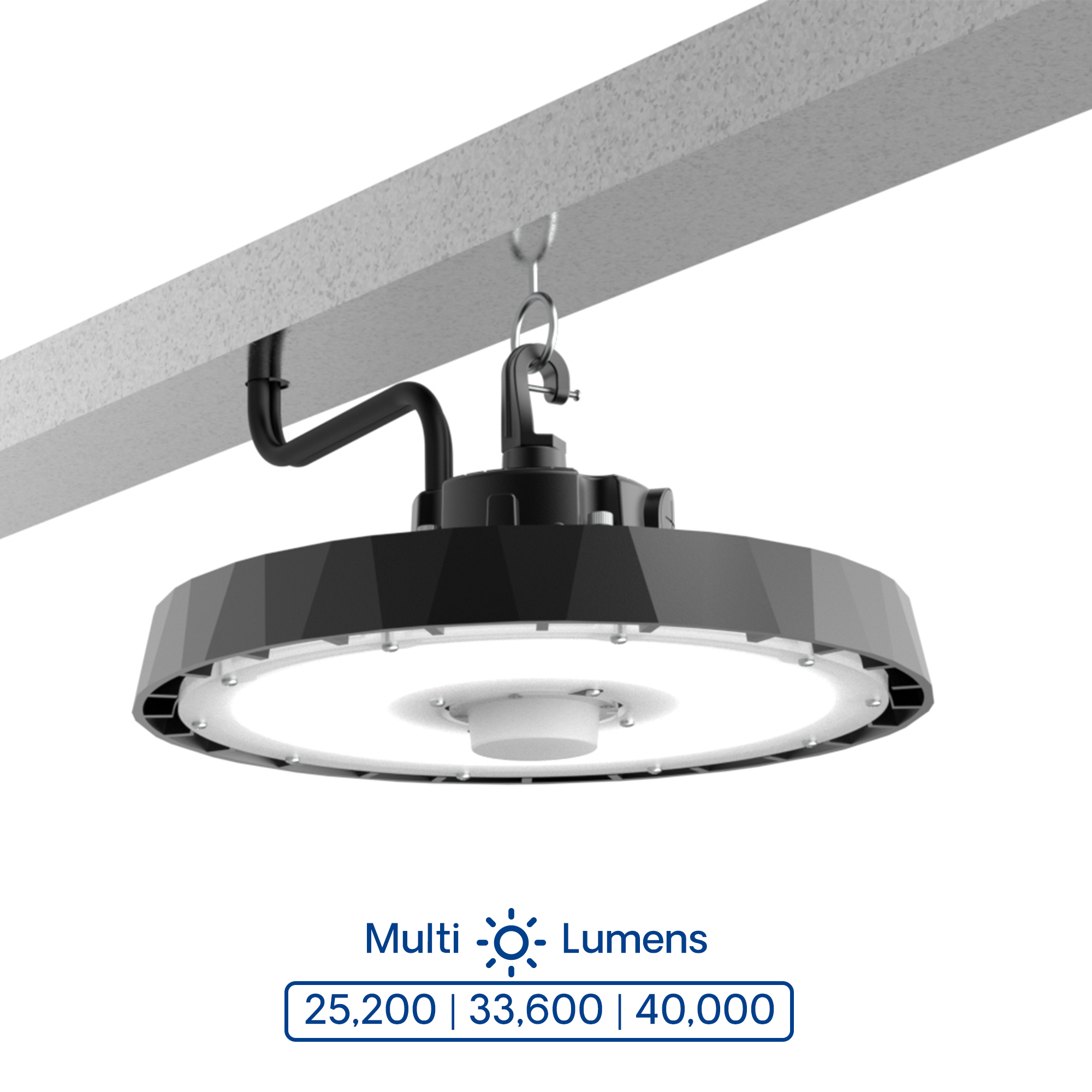 UFO LED High Bay Light, 150/200/240W (277-480V) 40,000LM, 5000K Daylight, 0-10V Dimmable, ETL Listed thumbnail 8