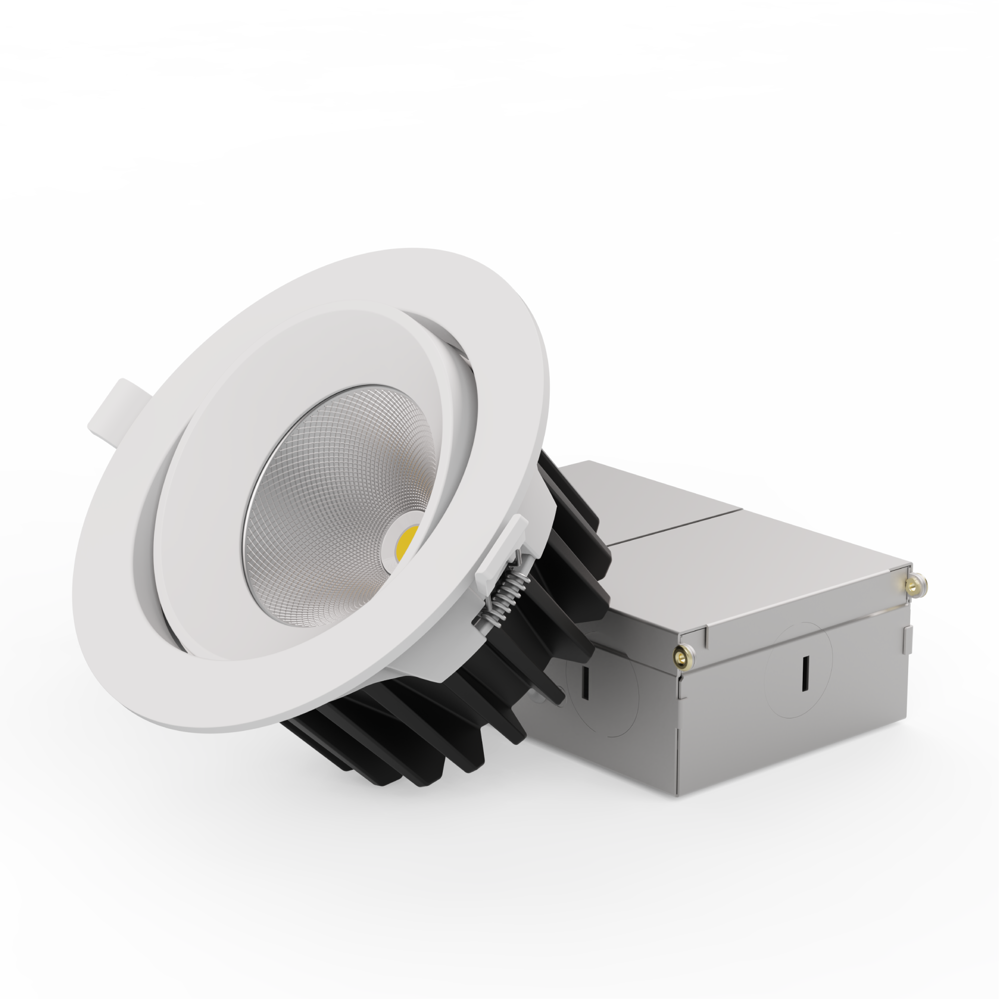 Gimbal 24 Deg Angle 4 Inch 5CCT Selectable White New Construction 12 Watt 960LM Triac Dimmable LED Recessed Light
