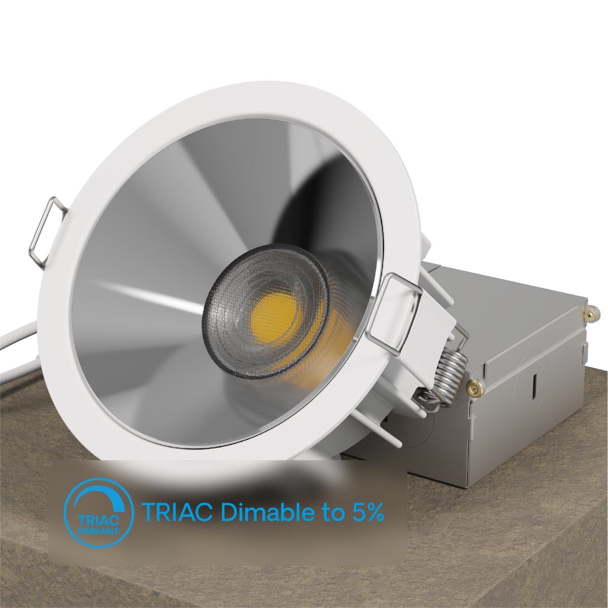 36 Deg Angle 4 Inch 5CCT Selectable White New Construction 12 Watt 960LM Triac Dimmable LED Light (6 Pack)