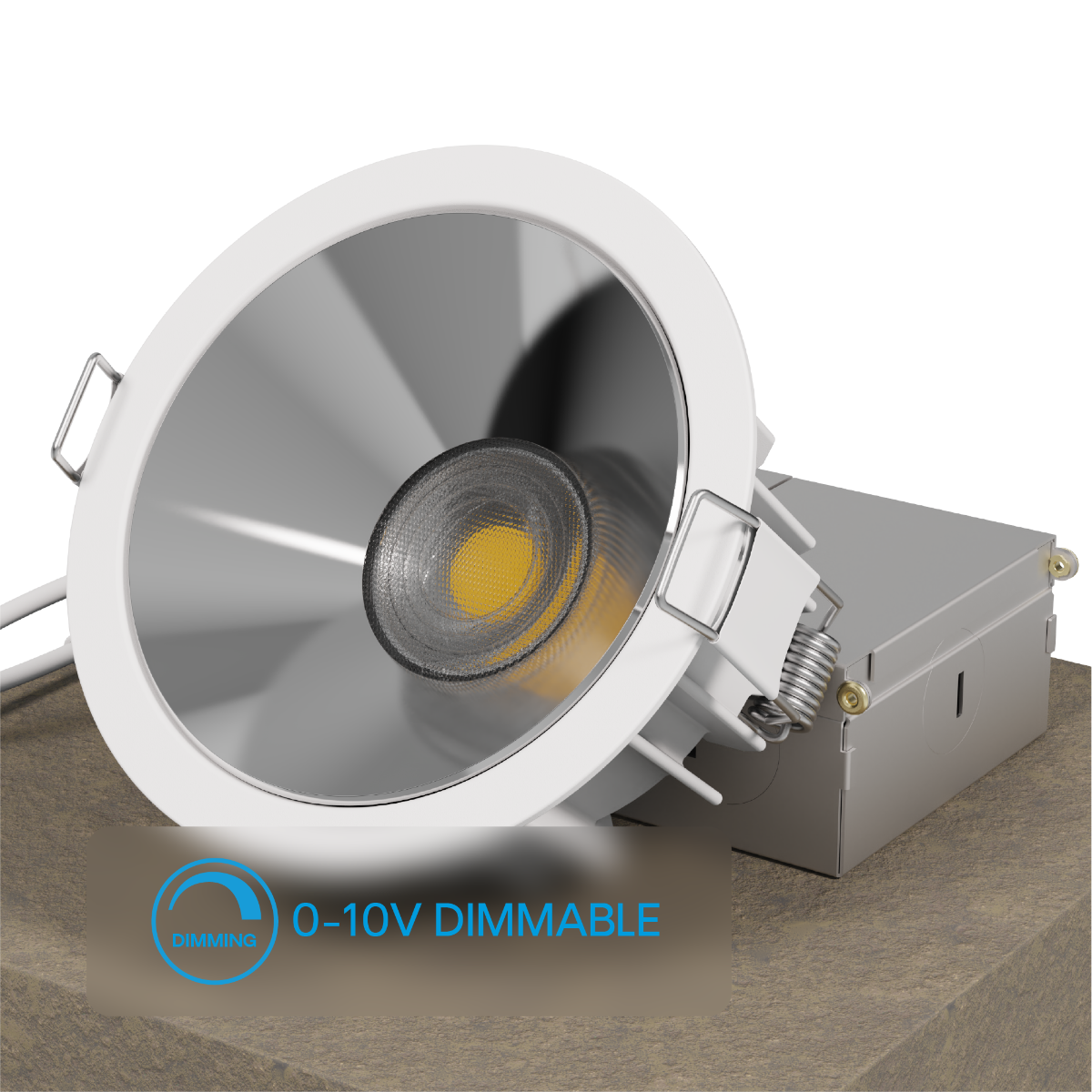 36 Deg Angle 4 Inch 5CCT Selectable White New Construction 12 Watt 960LM 0-10V Dimmable LED Light 120-277V (12 Pack)