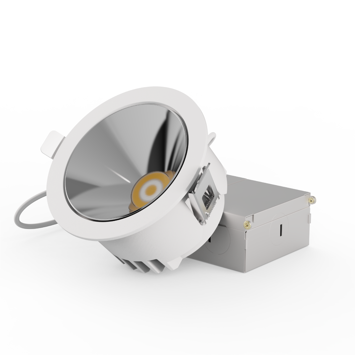 50 Deg Angle 4 Inch 5CCT Selectable White New Construction 12 Watt 960LM Triac Dimmable LED Light