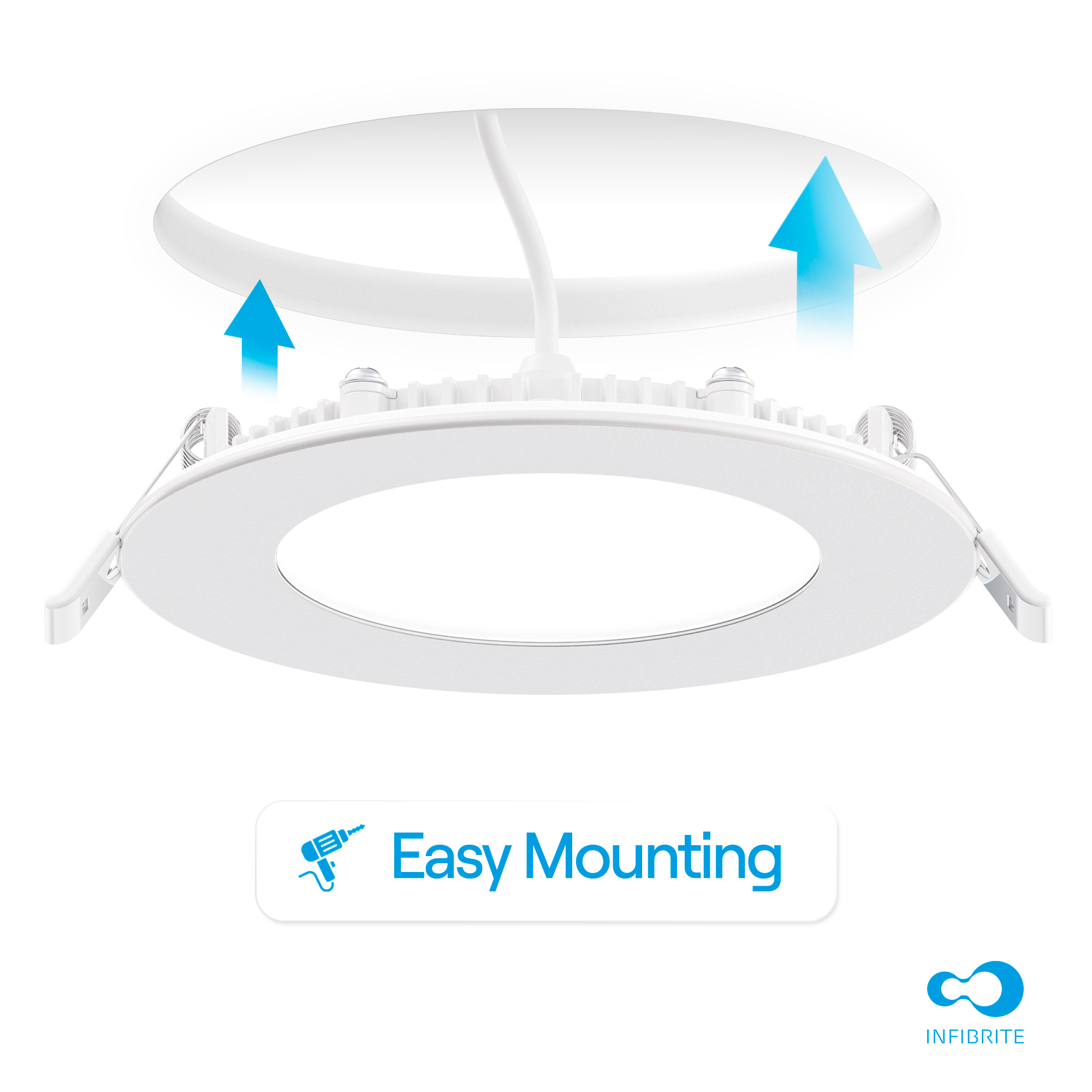 4 Inch 5CCT Selectable White New Construction 9 Watt 850LM 0-10V Dimmable LED Light 120-277V thumbnail 6