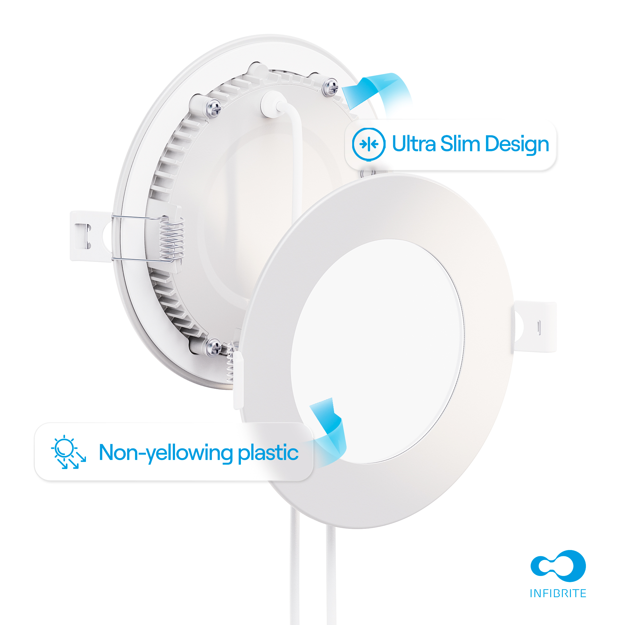 4 Inch 5CCT Selectable White New Construction 9 Watt 850LM 0-10V Dimmable LED Light 120-277V thumbnail 7