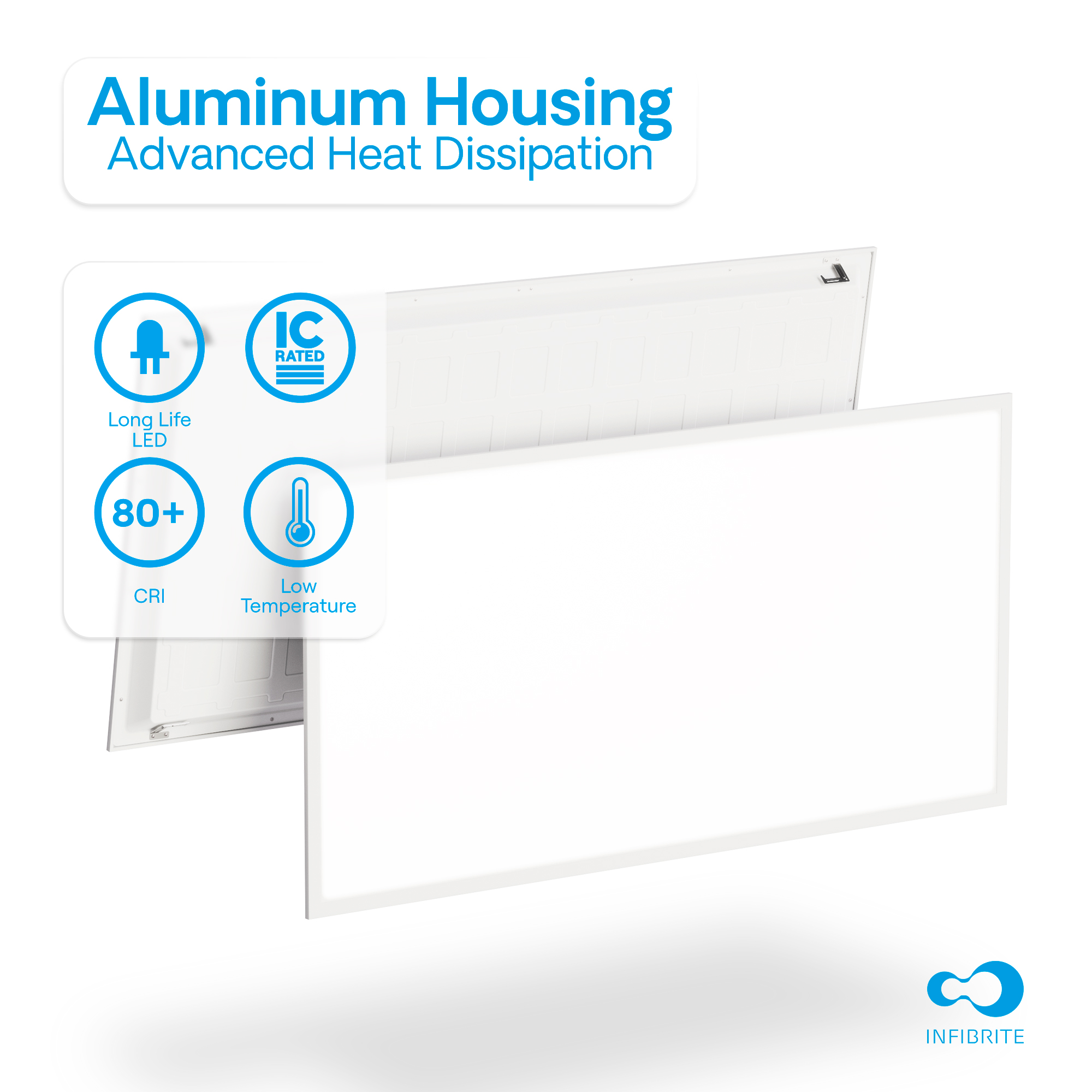 2x4 LED Backlit Panel Light, 35W/45W/56W 5,200/6,500/7,800LM, 3CCT Selectable, 0-10V Dimmable, ETL, FCC, Energy Star, (4 Pack) thumbnail 6