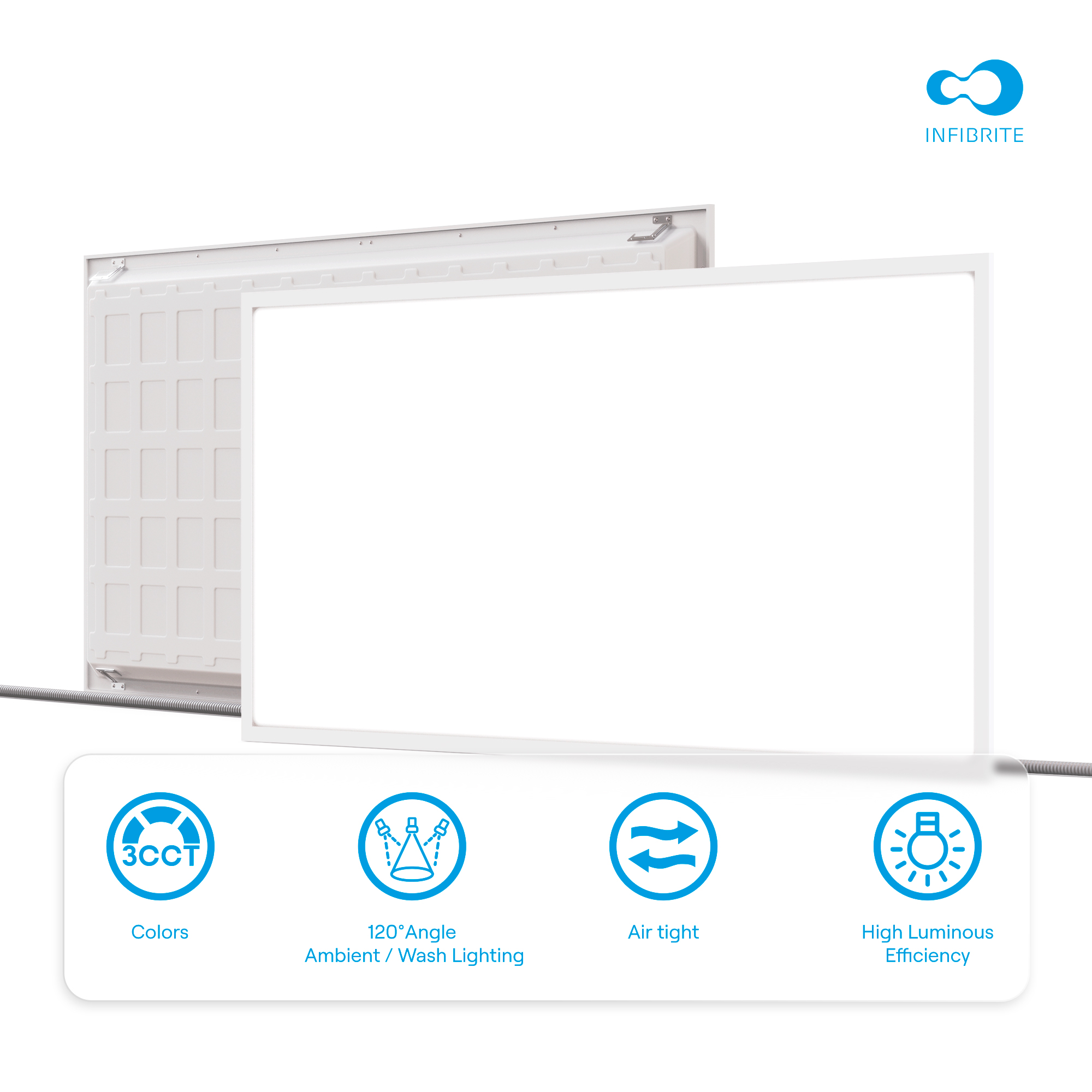 2x4 LED Backlit Panel Light, 35W/45W/56W 5,200/6,500/7,800LM, 3CCT Selectable, 0-10V Dimmable, ETL, FCC, Energy Star, (4 Pack) thumbnail 7