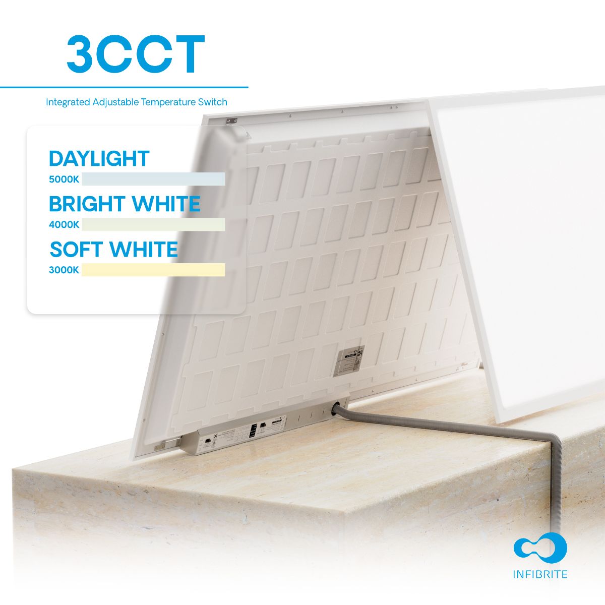 2x4 LED Backlit Panel Light, 35W/45W/56W 5,200/6,500/7,800LM, 3CCT Selectable, 0-10V Dimmable, ETL, FCC, Energy Star, (4 Pack) thumbnail 8