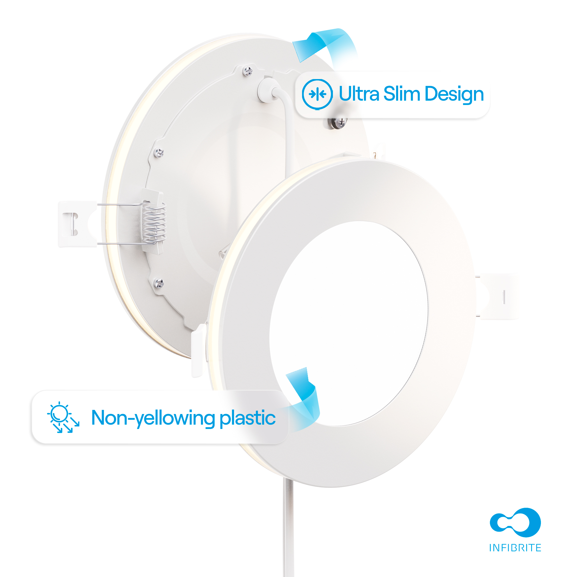 4 In Slim Recessed LED Downlight with Night Light 5CCT Selectable White New Construction 9 Watt 750LM Triac Dimmable thumbnail 6
