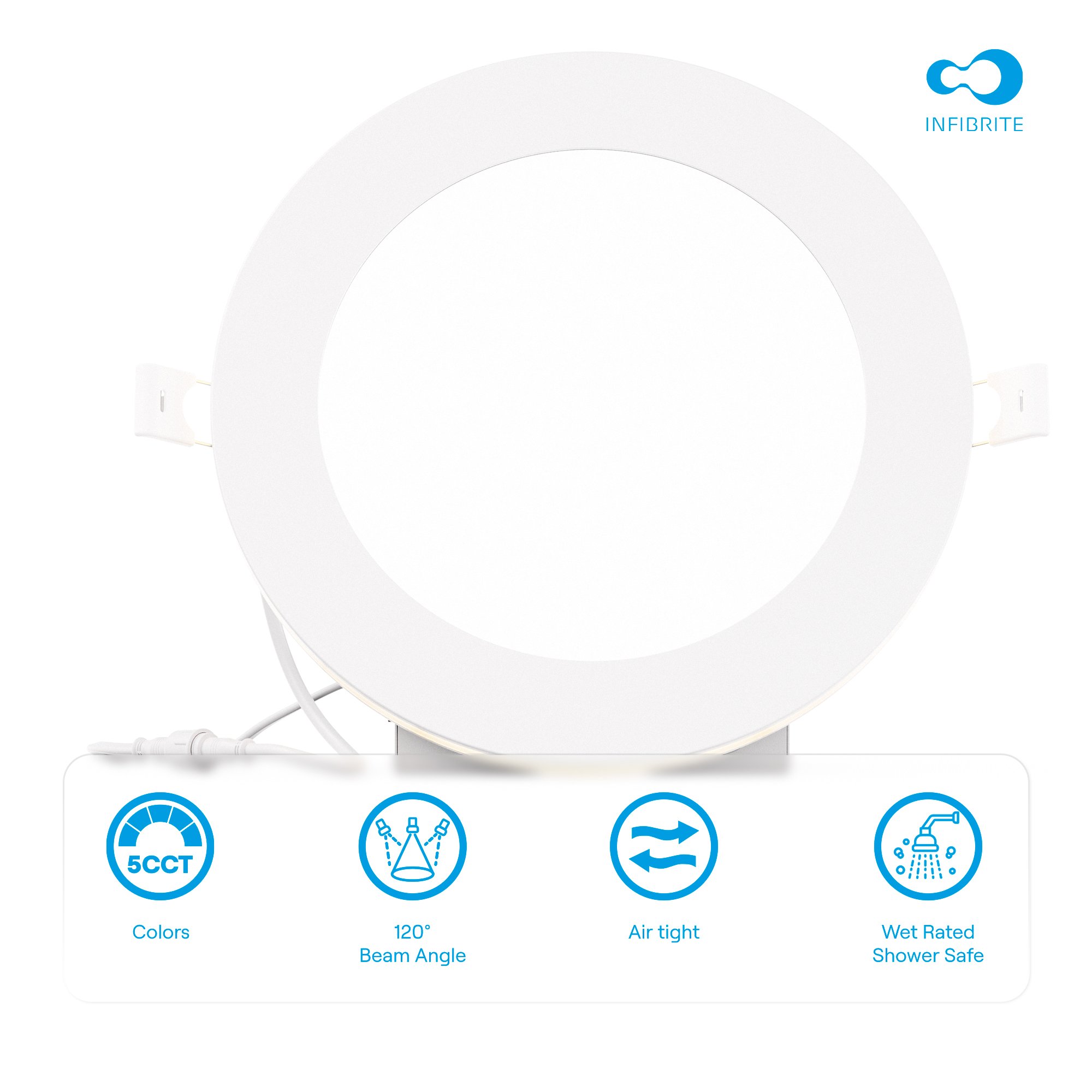 6 In Slim Recessed LED Downlight with Night Light 5CCT Selectable White New Construction 12 Watt 1050LM Triac Dimmable thumbnail 6