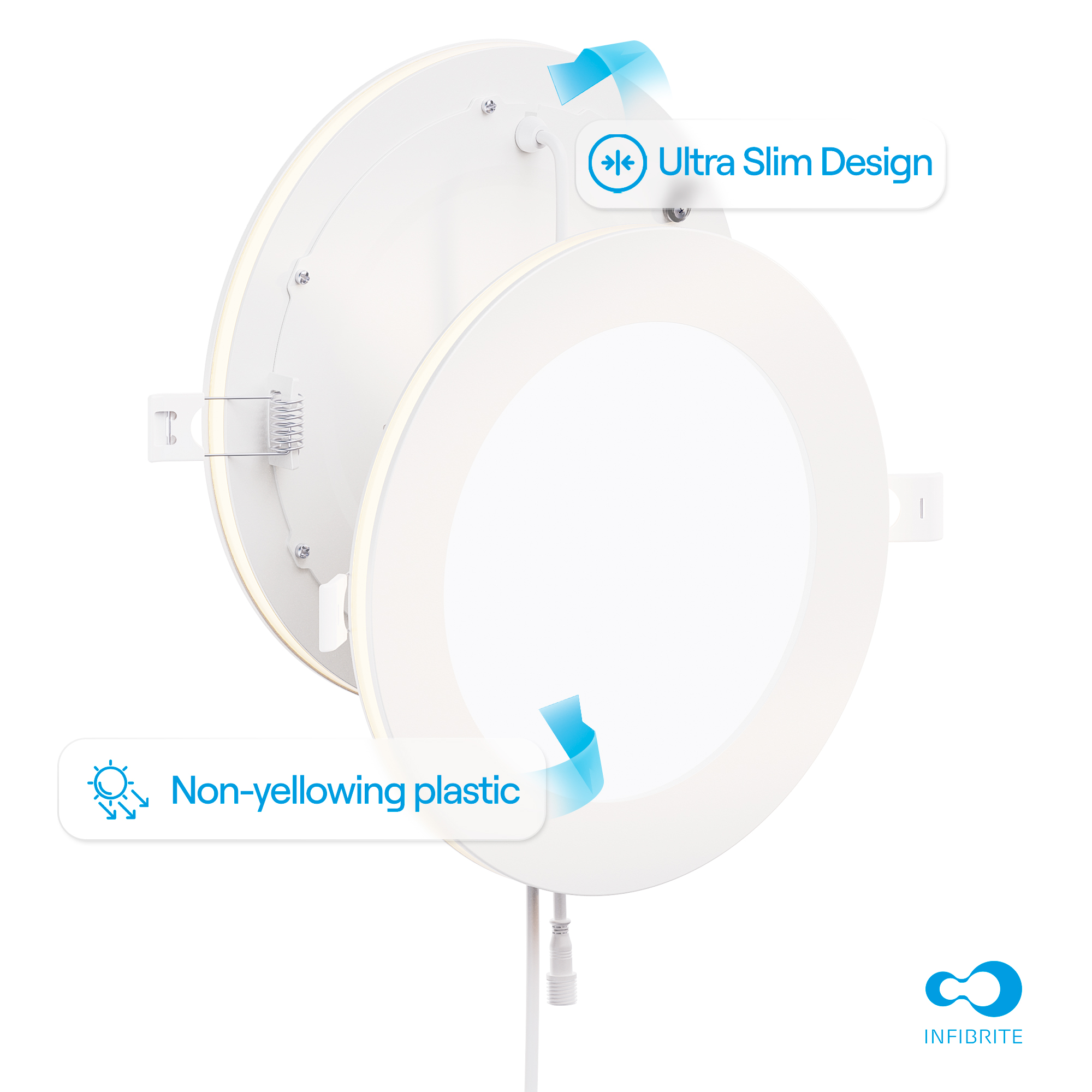 6 In Slim Recessed LED Downlight with Night Light 5CCT Selectable White New Construction 12 Watt 1050LM Triac Dimmable thumbnail 8