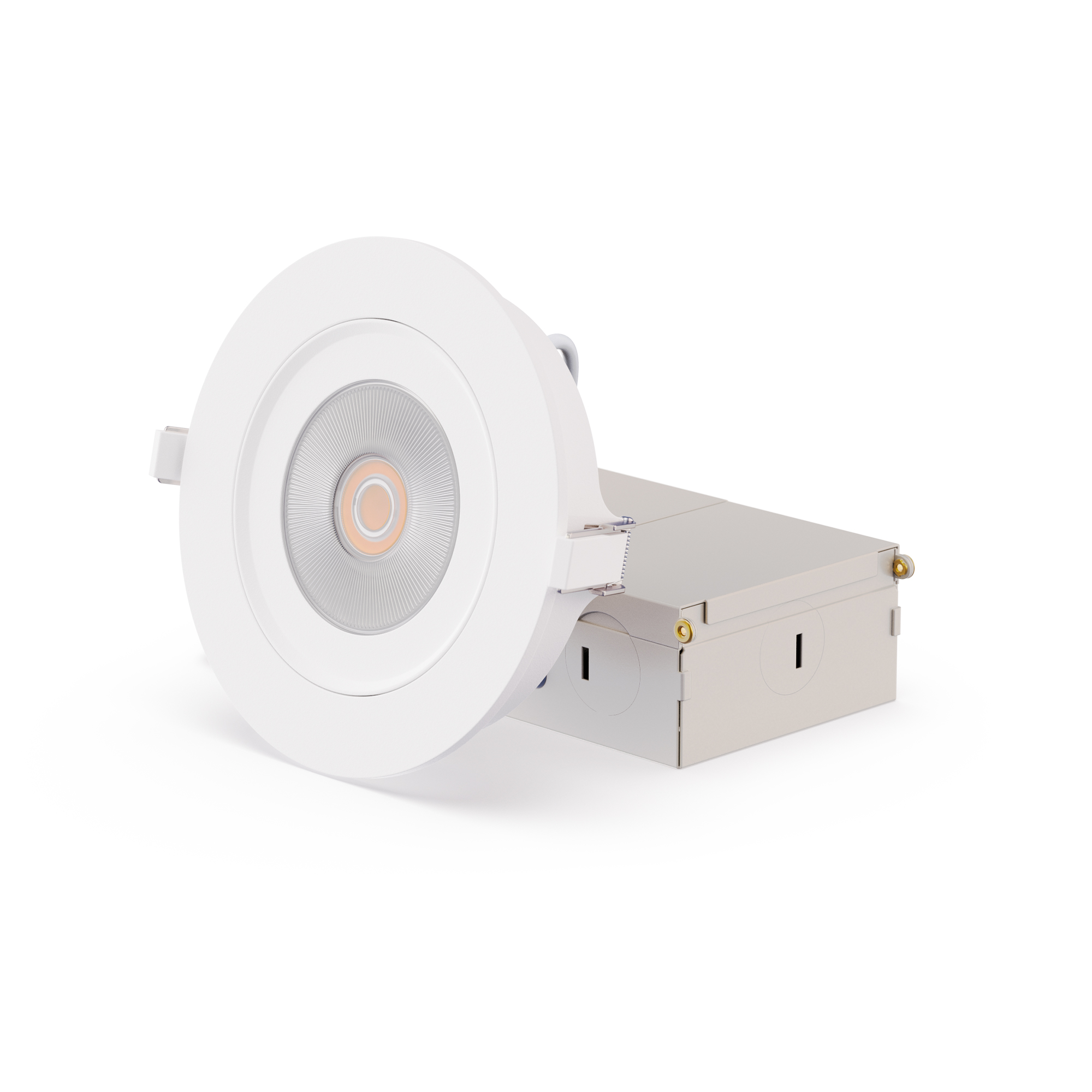 360 Degree Gimbal 4 Inch 5CCT Selectable White New Construction 12 Watt 1200LM Triac Dimmable LED Recessed Downllight
