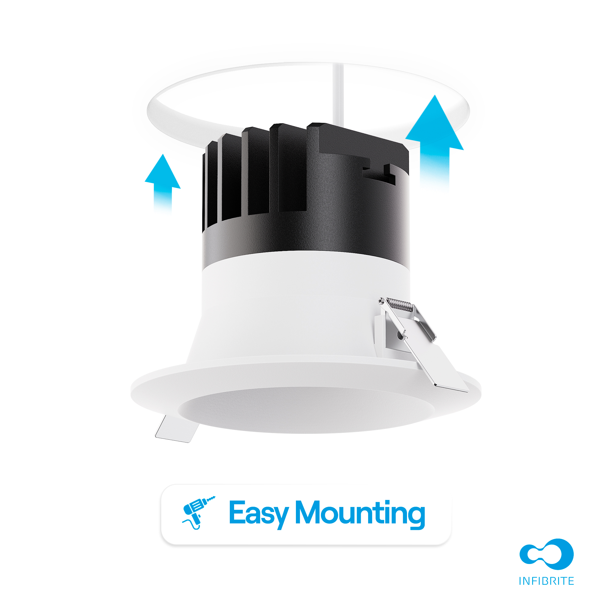 6 Inch Baffle Trim LED Downlight, 12W 1,200LM, 5CCT Selectable, White Trim, Wet Rated, 0-10V Dimmable, ETL, FCC, Energy Star, (6 Pack) thumbnail 7