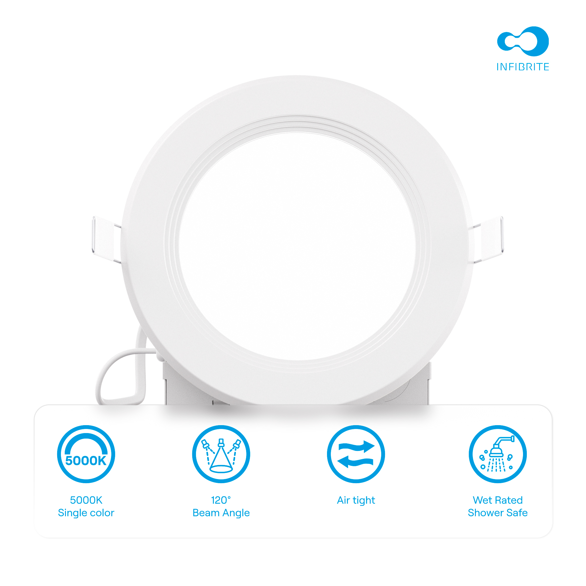 4 Inch Ultra-Thin Recessed LED Downlight, 9W 750LM, 5000K Daylight, White Trim, Baffle Trim, Wet Rated, Triac Dimmable, ETL, FCC, Energy Star, (24 Pack) thumbnail 6