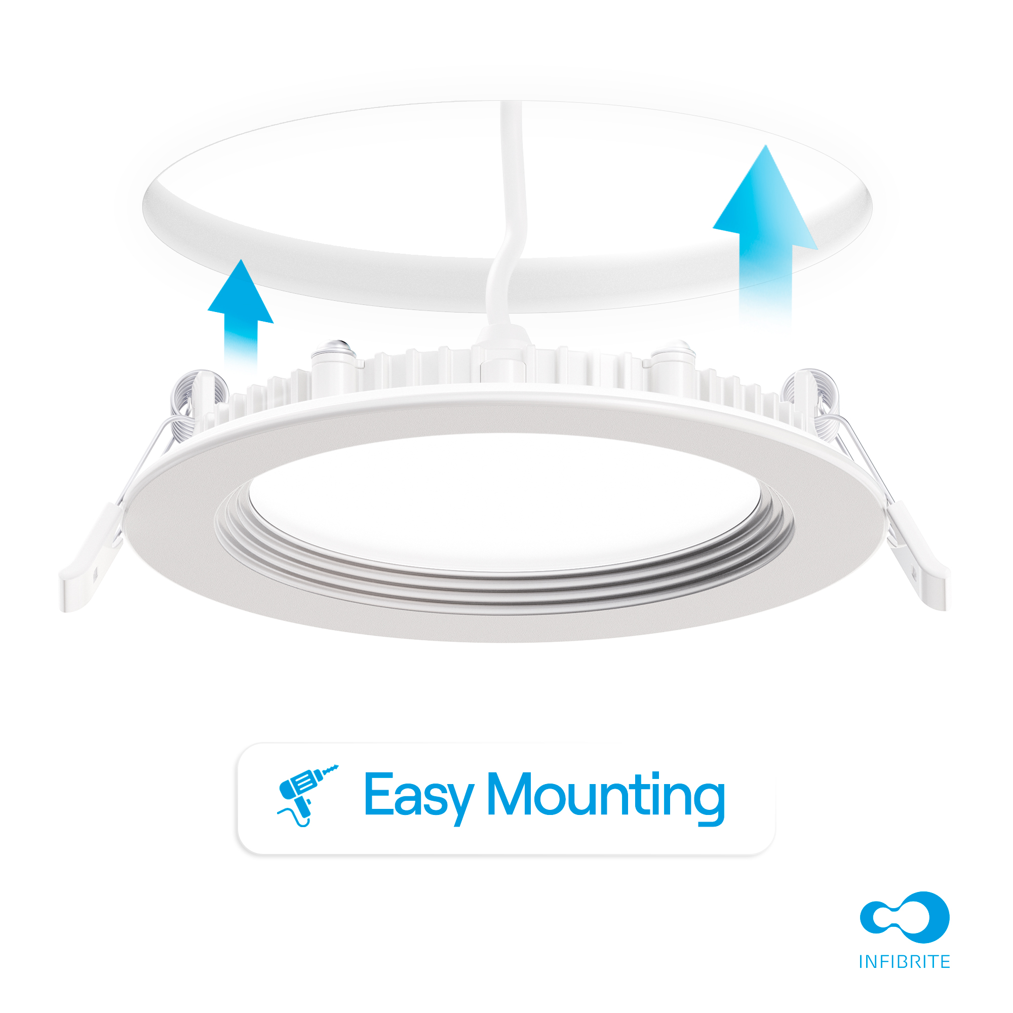 4 Inch Ultra-Thin Recessed LED Downlight, 9W 750LM, 5CCT Selectable, White Trim, Baffle Trim, Wet Rated, Triac Dimmable, ETL, FCC, Energy Star, (12 Pack) thumbnail 7