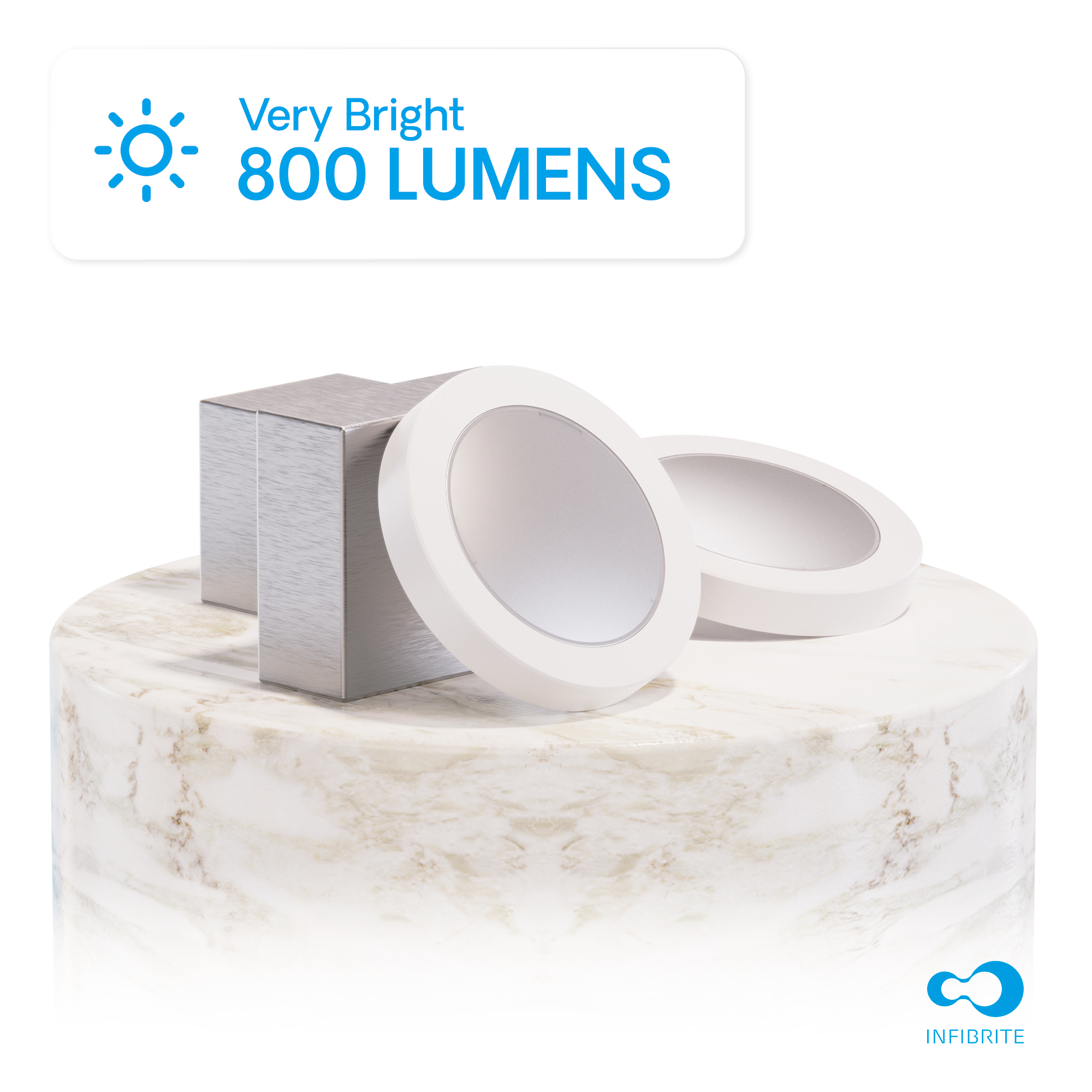 Surface Mount LED Ceiling Light, 10W 800LM, 5CCT Selectable, Wet Rated, Triac Dimmable, ETL, FCC, Energy Star